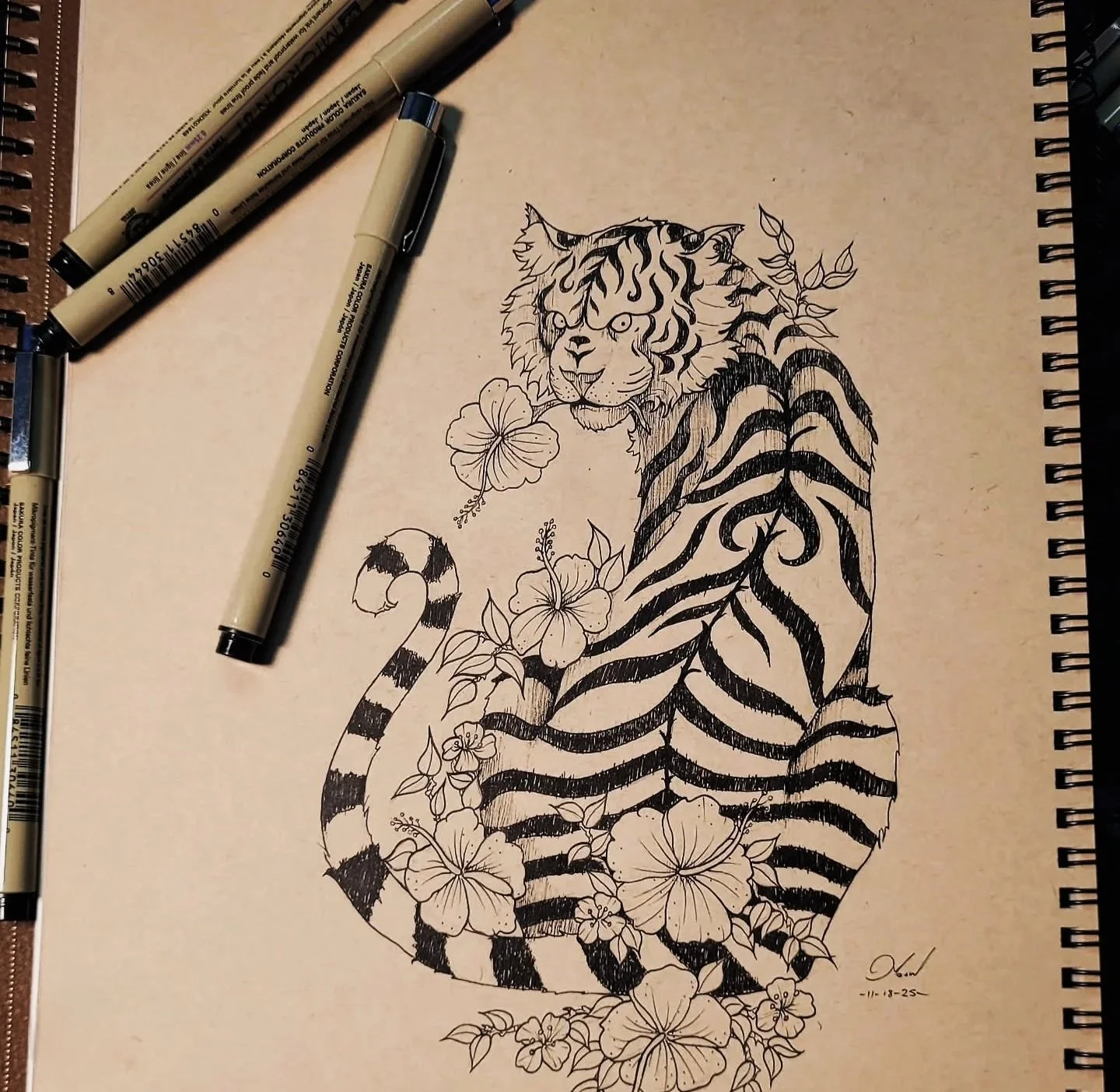 Fine Line Tiger- Illustrative