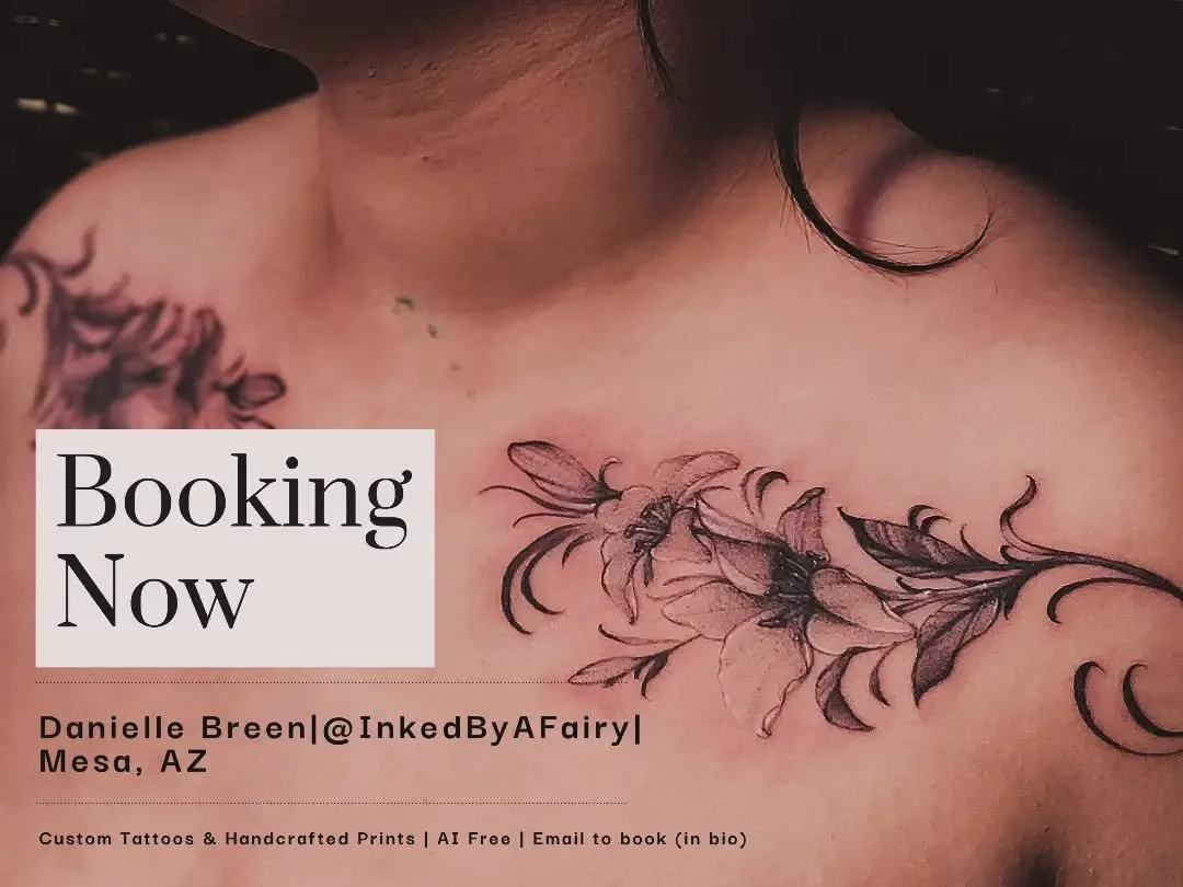Books are OPEN! 
Custom tattoos, artist made designs and AI Free-always. 

I love creating and showcasing designs that help others find themselves, express their interests or celebrate their loved ones! 

-----------------------------
-IMPORTANT NEWS