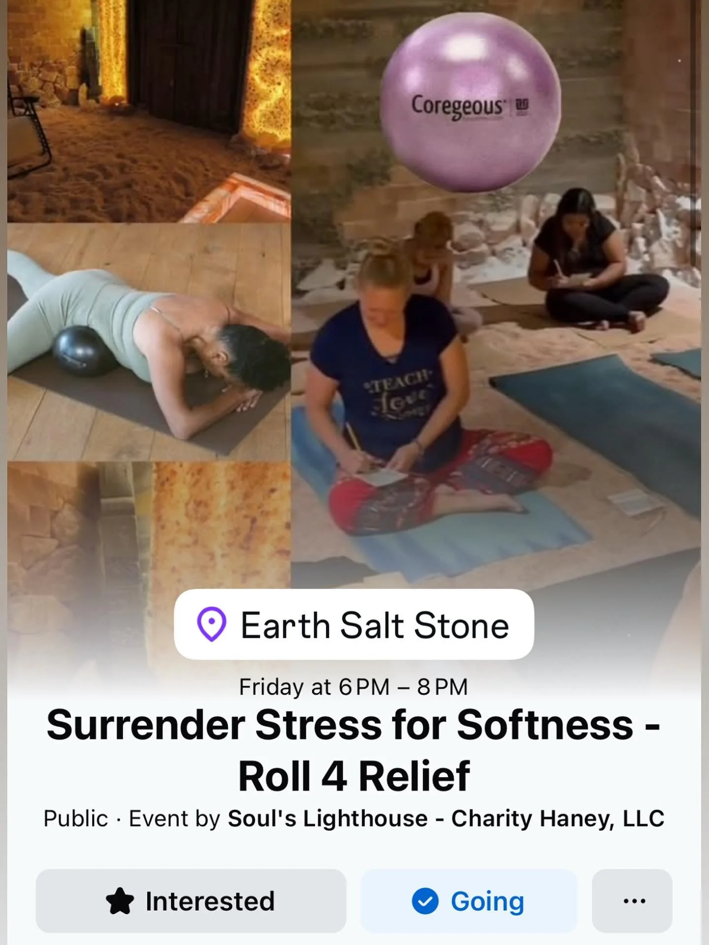 ❤️🥰 If you plan to surrender your stress with us THIS Friday to experience softness, relaxation, and a profound, felt experience of the letting go of pain and tension SIGN UP SOON as space is limited in the salt cave!!! Learn more and register at
ht