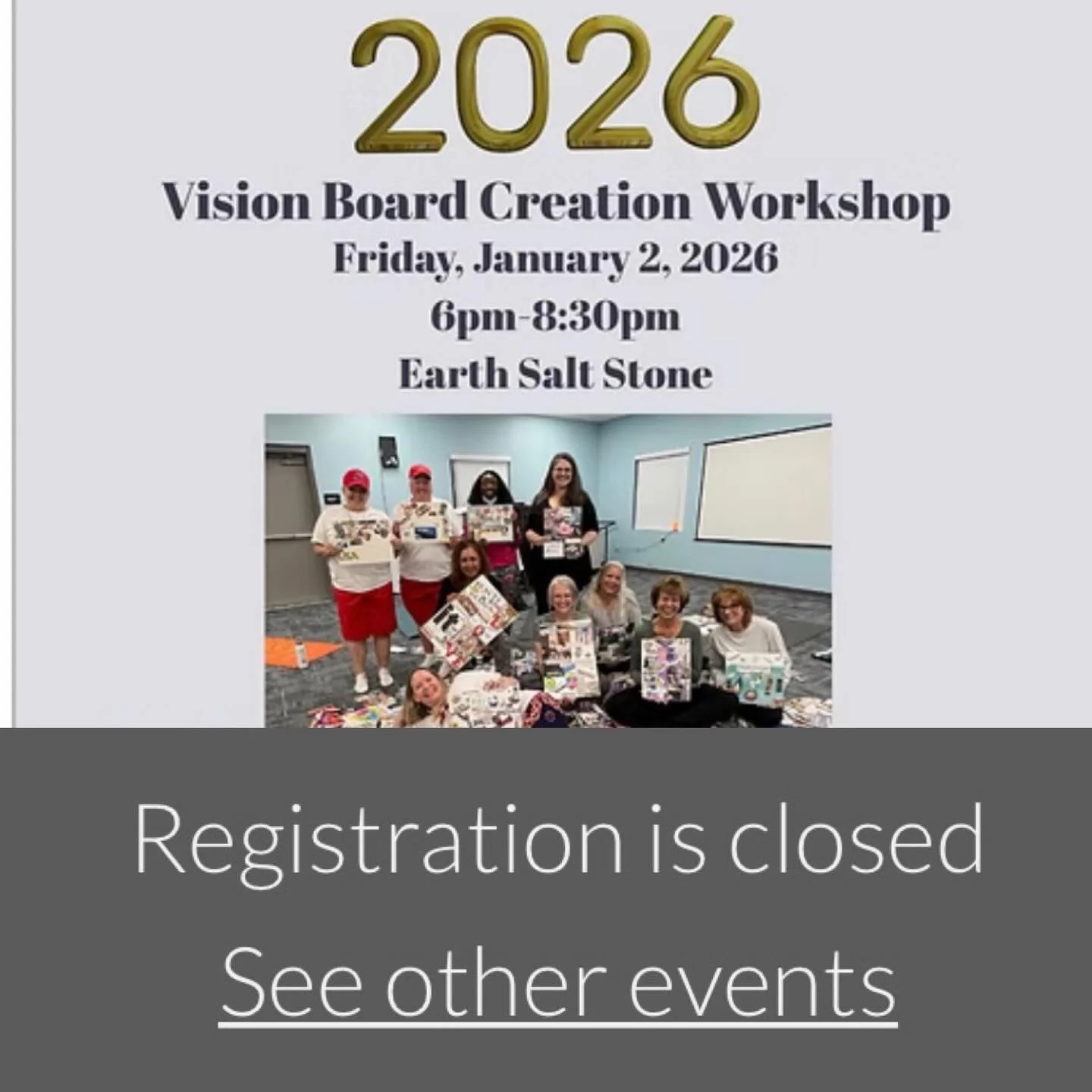 Our 2026 Vision Board Workshop is SOLD OUT!!!! Can&rsquo;t wait to see those of you that registered at @earth.salt.stone tonight!!! Thank you for supporting Soul&rsquo;s Lighthouse and your own inner light. ❤️🥹🙏

Missed this signup and still want t