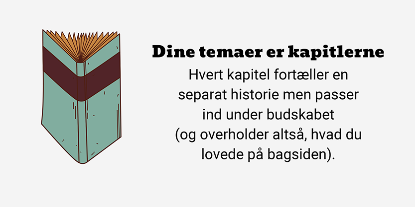Dine temaer som kunstner fortæller alle en seperat historie men passer ind under dit budskab