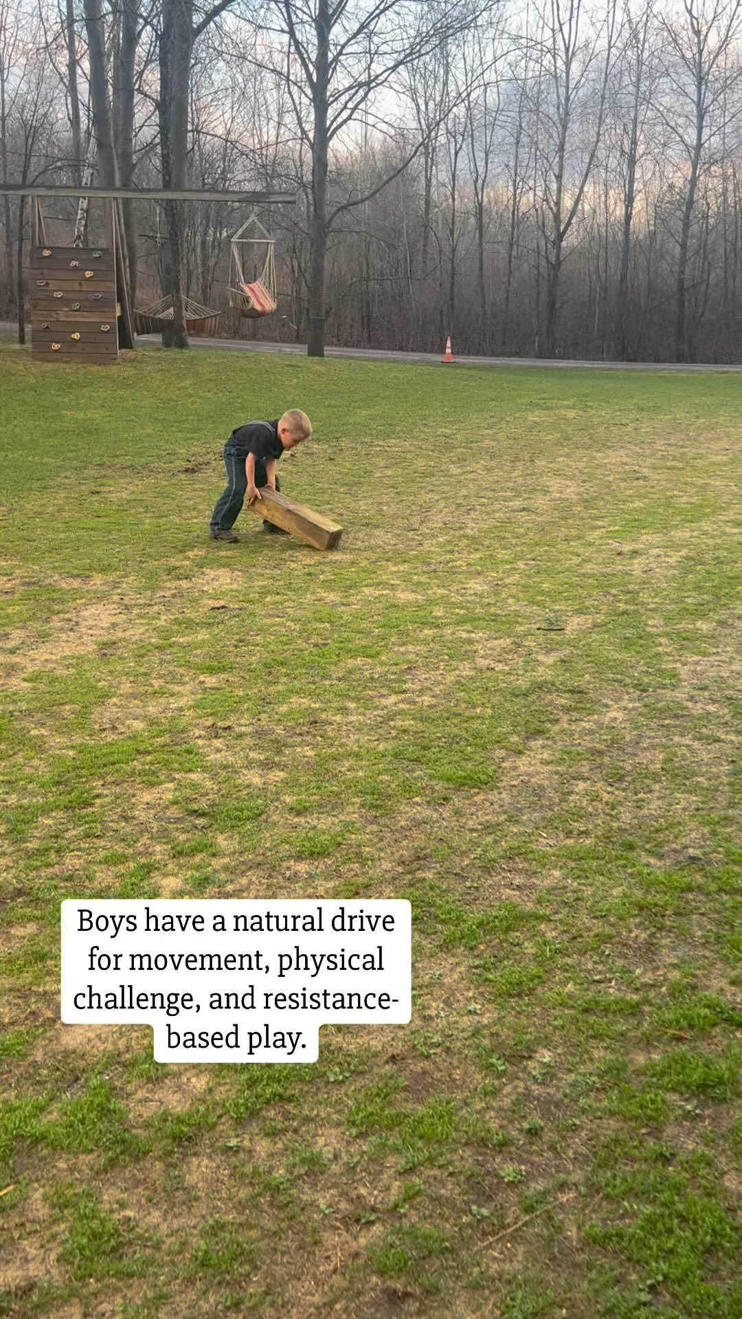 Let the boys work. Girls too…it’s so important for healthy nervous system regulation. 🧠