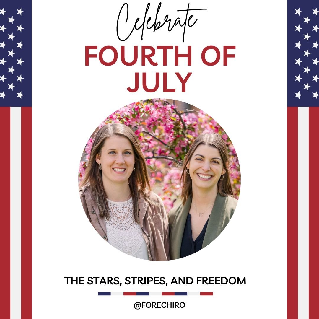 Wishing everyone a safe and happy 4th of July from all of us at Fore Chiropractic & Wellness! 💥
Our offices will be closed Friday, July 4th.
💥 Ignite 💥 your innate potential with a chiropractic adjustment by calling our office at 320-679-8996