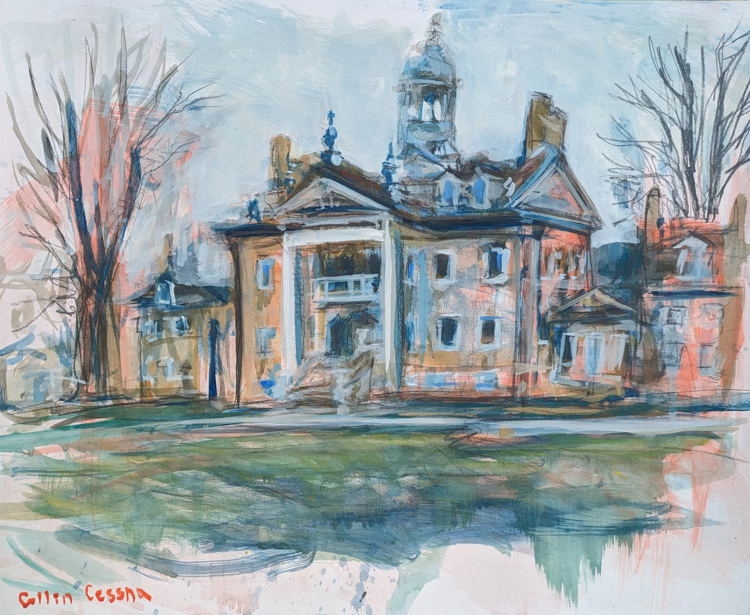 "Hampton Historical Site" painting b y Collin Cessna
