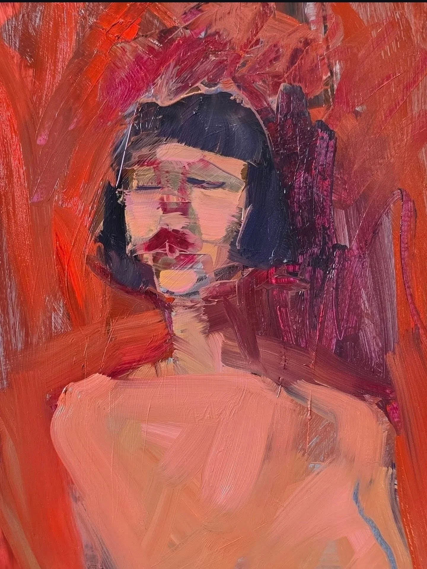 9x12 Oil on duralar  Figurative Studies Series by Heather Blackwell