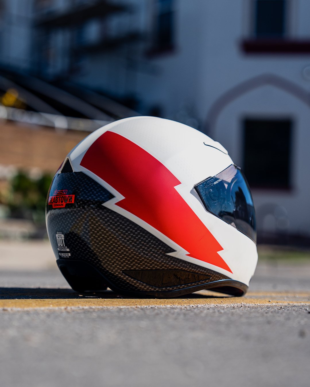 This is the future of retro. The Domain Slabtown delivers bold graphics, a lightweight FRP shell, and a Fog-Free Domain&trade; shield for a clear view ahead. ECE22.06 certified and built for speed.

#rideamongus#rideicon#iconmotosports#icondomain
