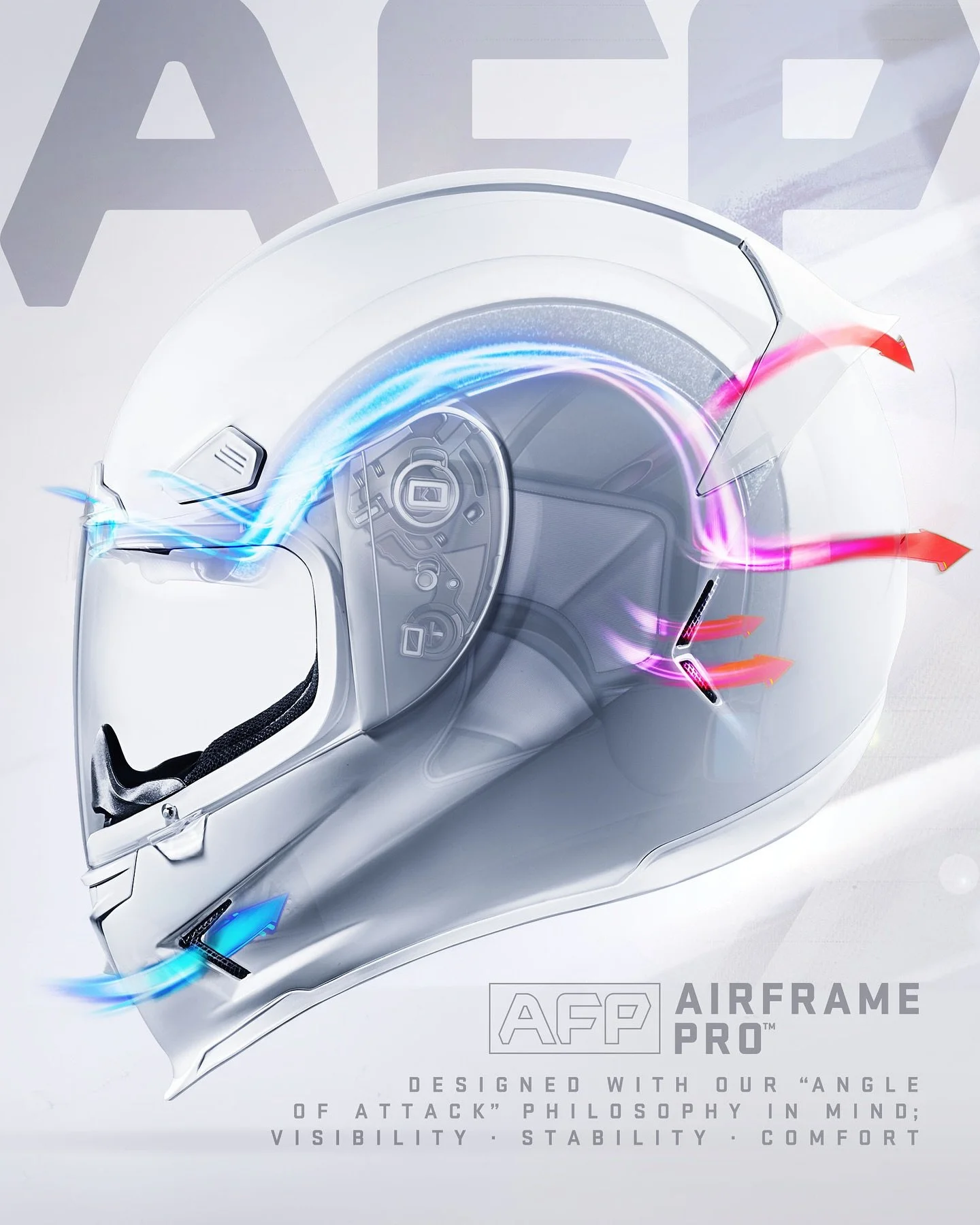 Built for the Angle of Attack. The Airframe Pro&rsquo;s aggressive geometry increases line of sight and stability in a full tuck, while its FRP shell, nine intakes, and five exhausts cut drag and weight without cutting corners.