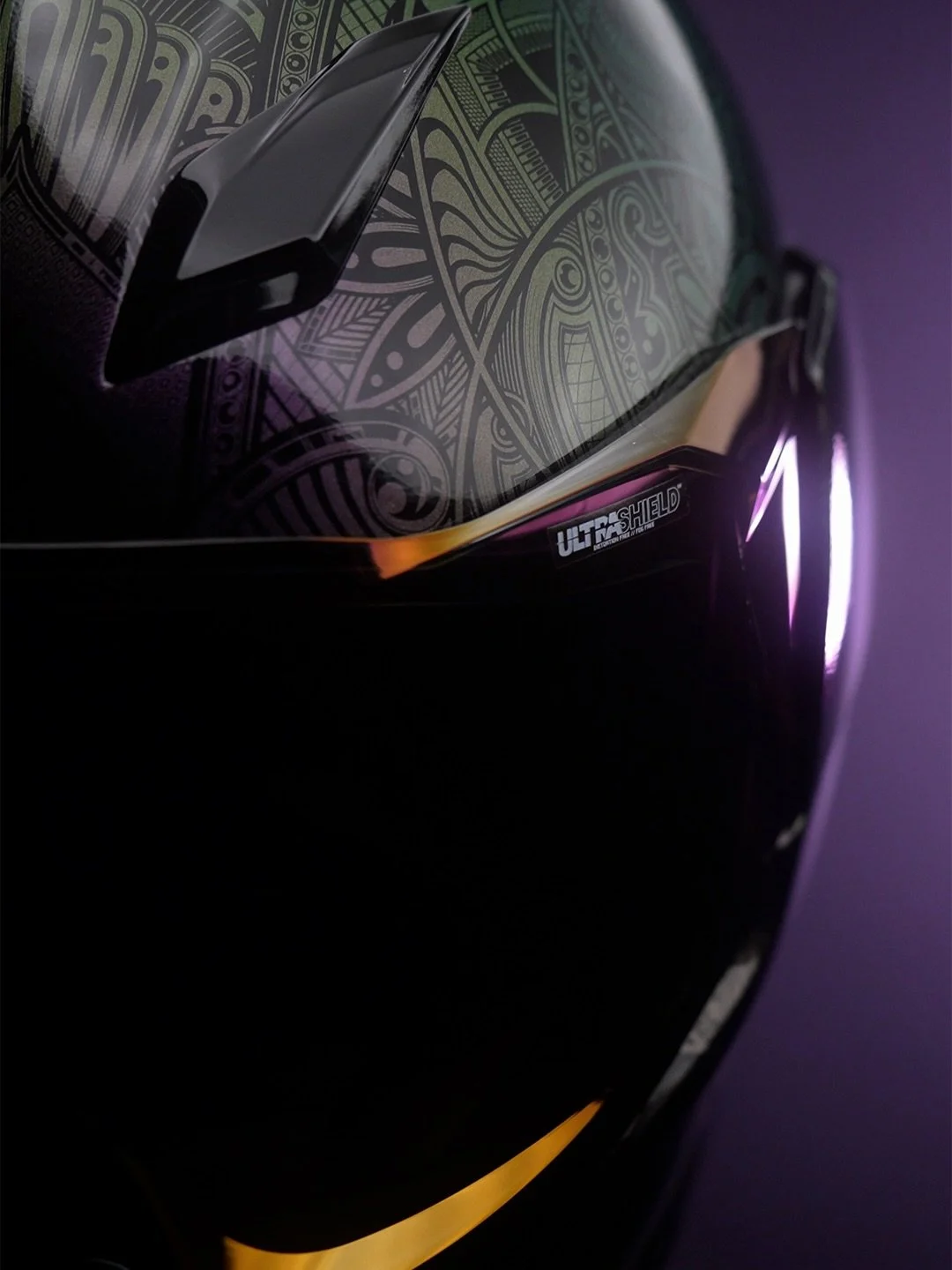 Up close and personal with the ULTRAFLITE Opal Mandala. Paint that flips hues under speed, mandala lines that hypnotize.

Available now at authorized ICON dealers.