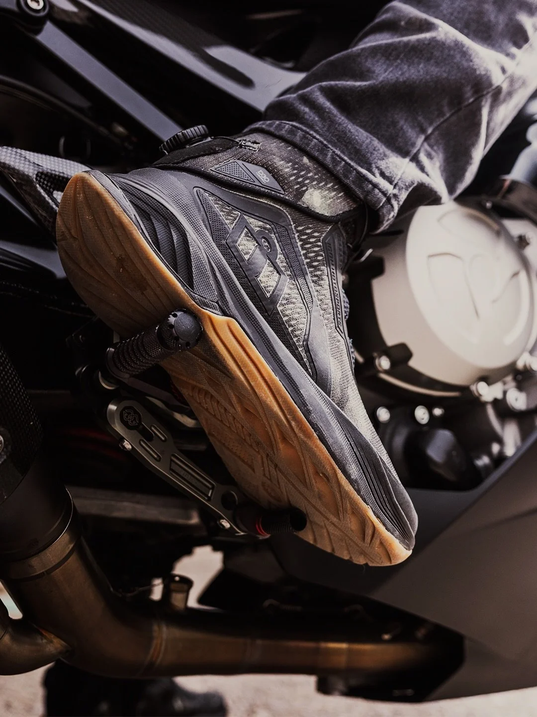 The Hooligan AF CE Boot in black. Built for the hustle. Tuned for the ride. Featuring BOA&reg; precision fit and D3O&reg; protection.

Available now at Authorized ICON dealers.