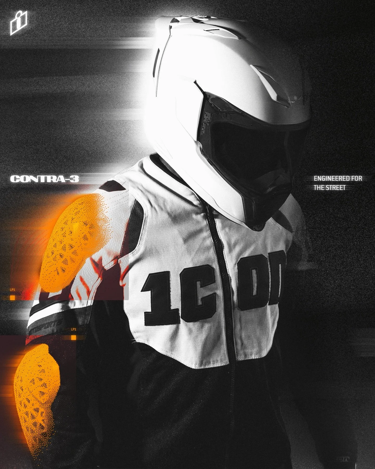 Understated by design, overbuilt where it counts. The Contra3 Jacket features an Iron Weave mesh chassis for optimized airflow, strategically placed stretch nylon panels for mobility, 300D polyester reinforcements in key impact zones, and integrated 