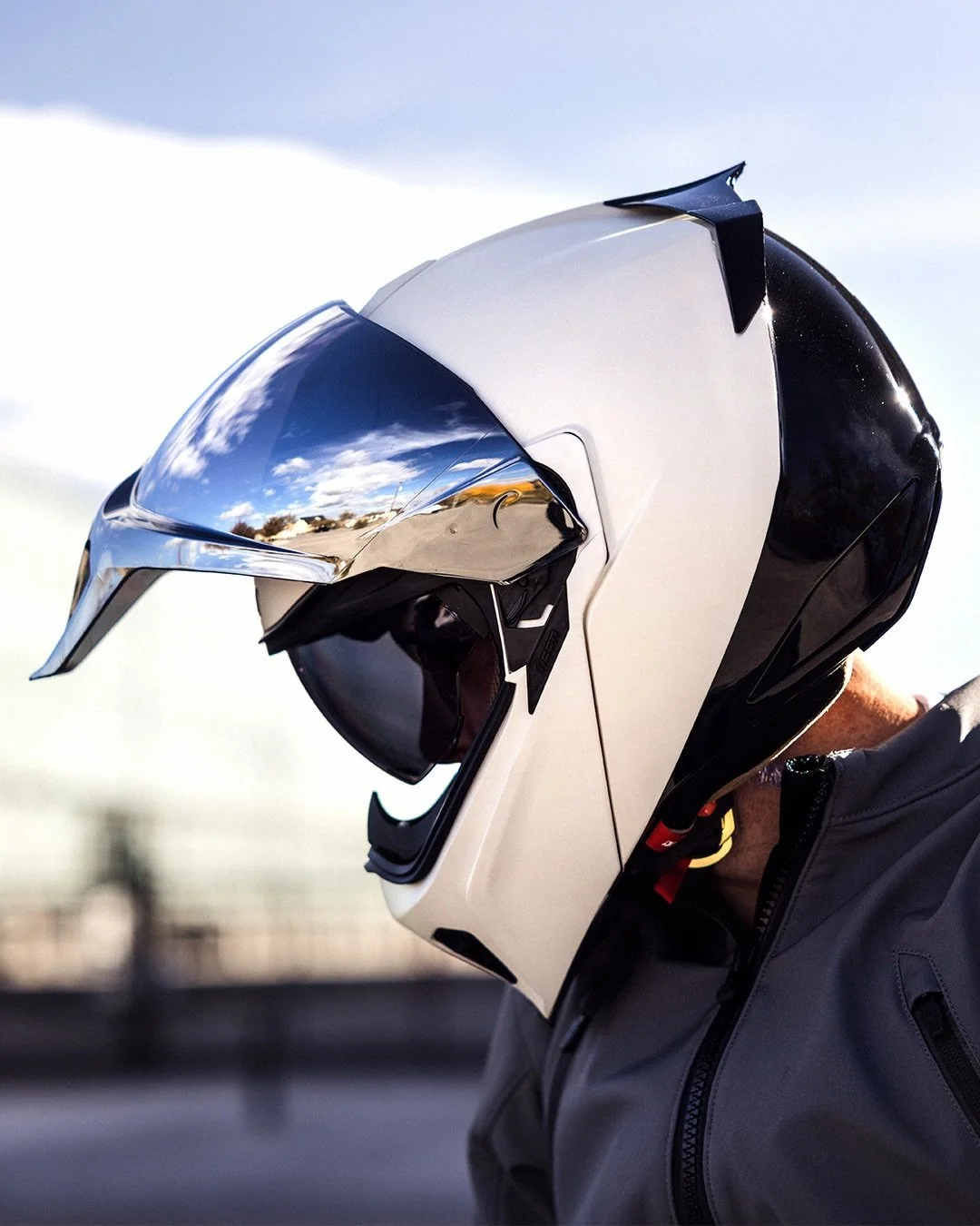 Steady Ride, Steady Lid, Steady State.
The Threshold Steady State takes the aggressive, street-bred DNA of the Threshold modular and wraps it in a black-and-white race livery built for perpetual motion.

Now Available From Authorized ICON Dealers.