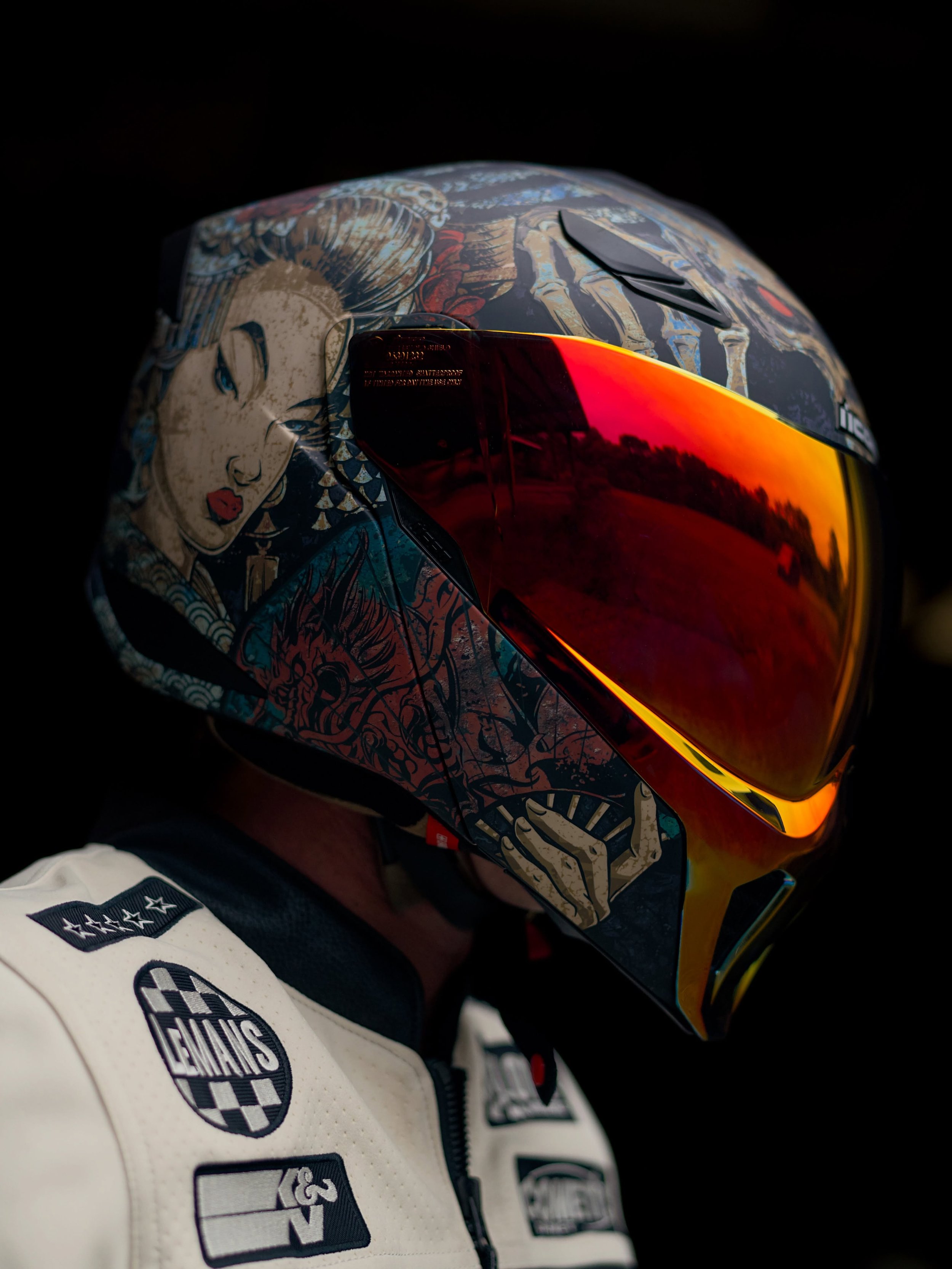 Wield vengeance through the darkness with the Threshold Odokuro, combining handcrafted FRP protection, aggressive venting, and modular performance.

Now Available From Authorized ICON Dealers.

#rideicon 
#iconmotosports 
#rideamongus
