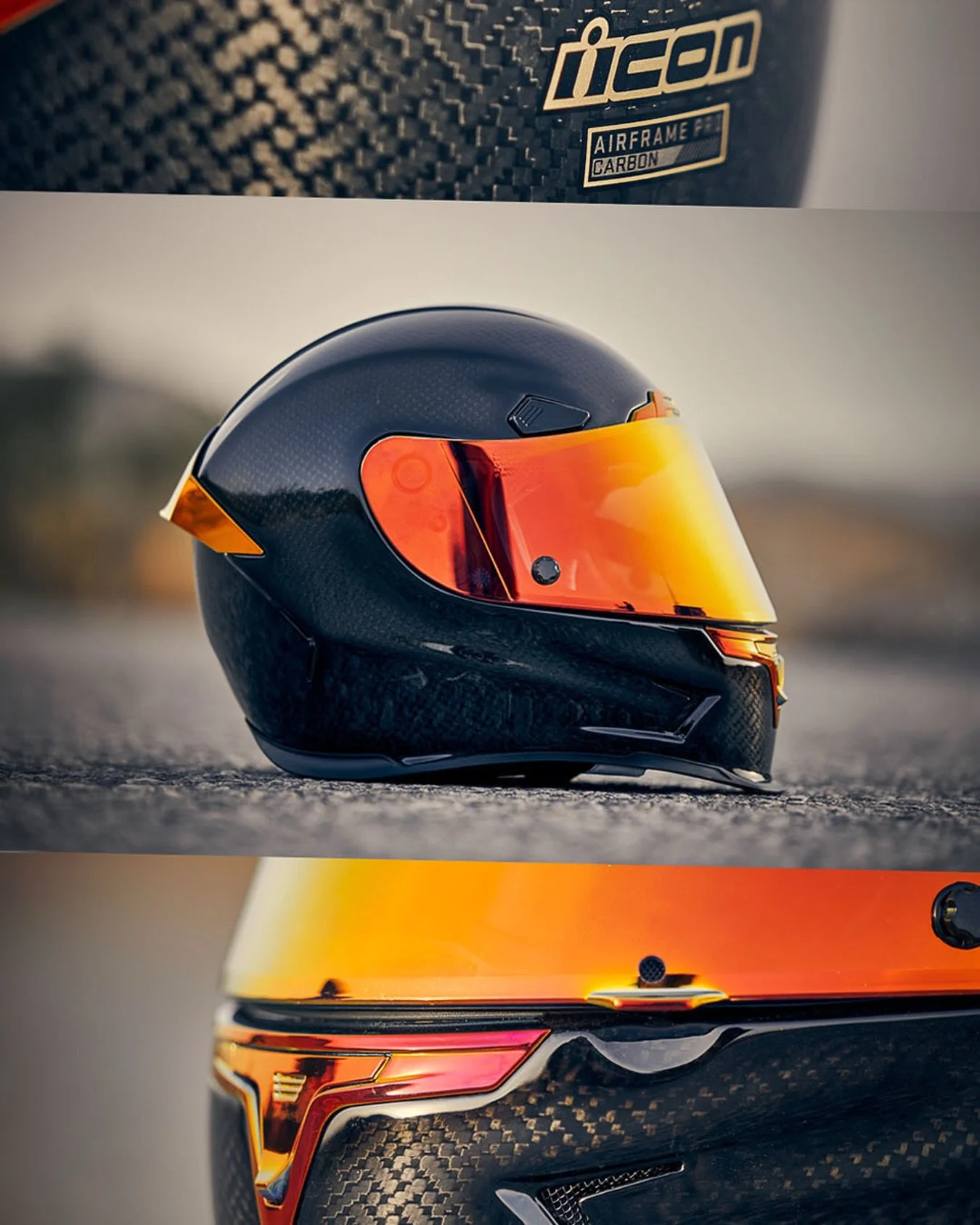 Dump clutch. Look dangerous. Ride among us.
 
The ICON Airframe Pro Carbon 4tress, offers no compromise for riders who demand both performance and all-day comfort. Lightweight with premium optics and a moisture wicking HydraDry liner for all day comf