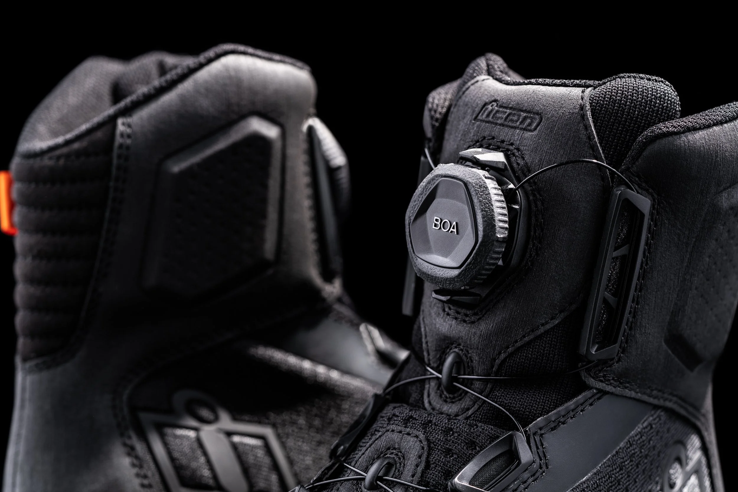 Mens Icon Overlord Vented CE Black Boa Motorcycle Riding Ankle Boots‎ Size 14 M Men main image 2