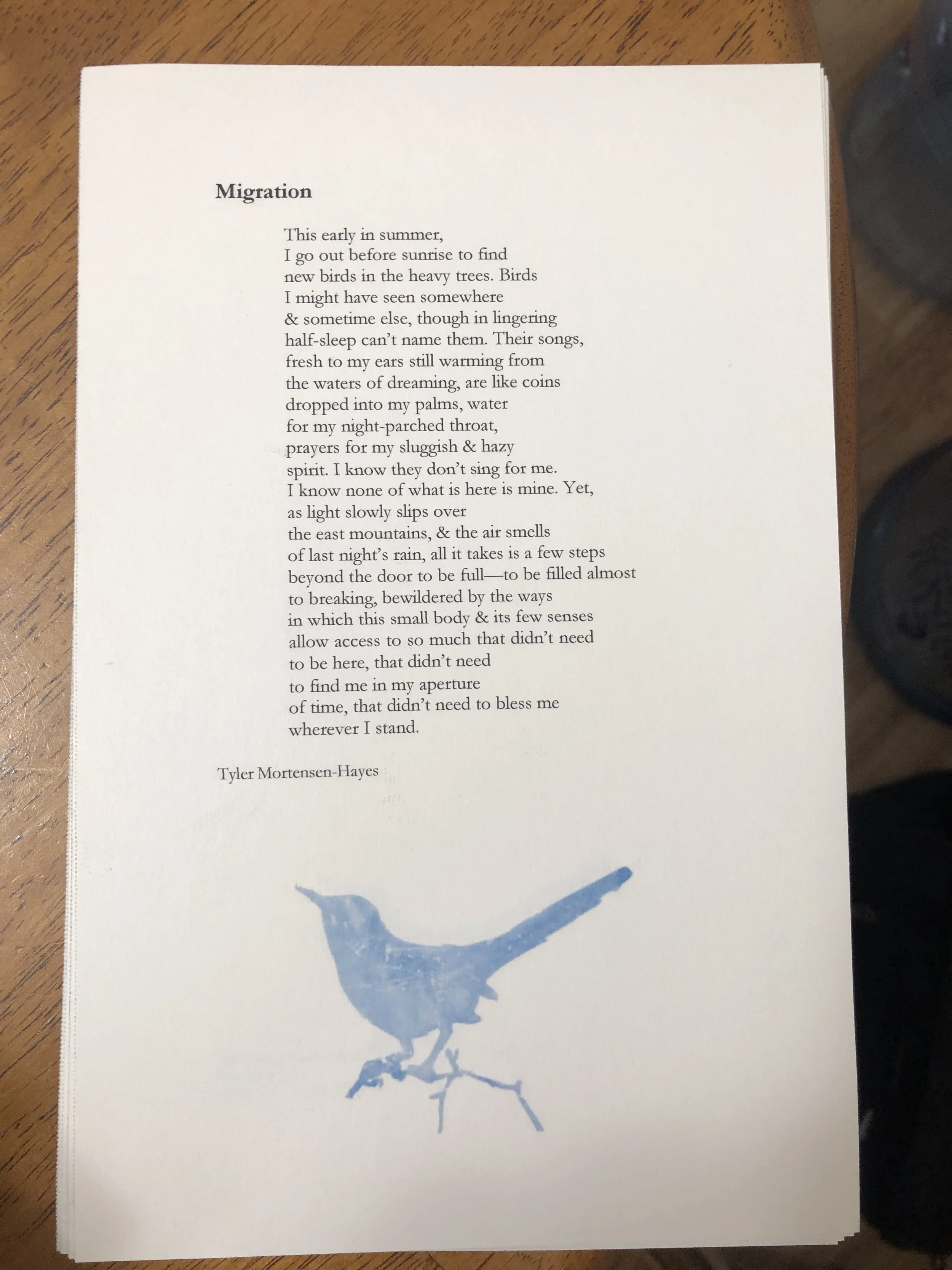 A broadside I made for someone.