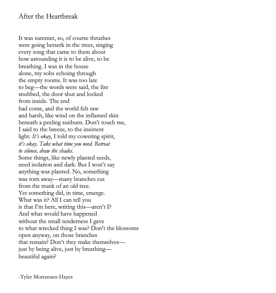 (Published [in an earlier version] in The Wonder of Small Things: Poems of Peace & Renewal, edited by James Crews)