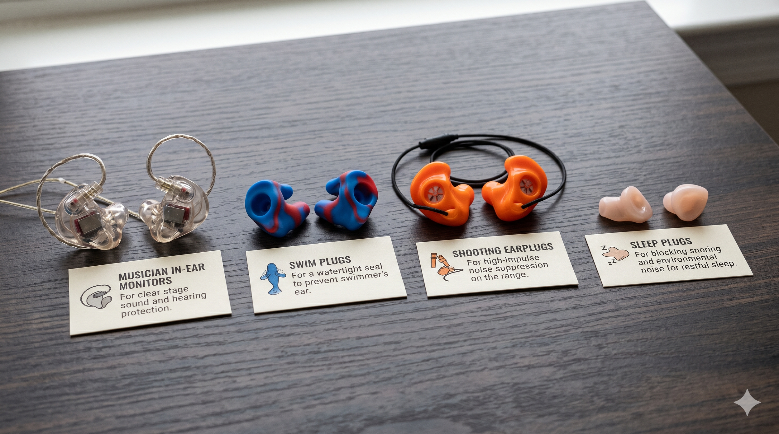 Custom Ear Plugs: Musicians, Swimmers, Shooters, Sleepers and more