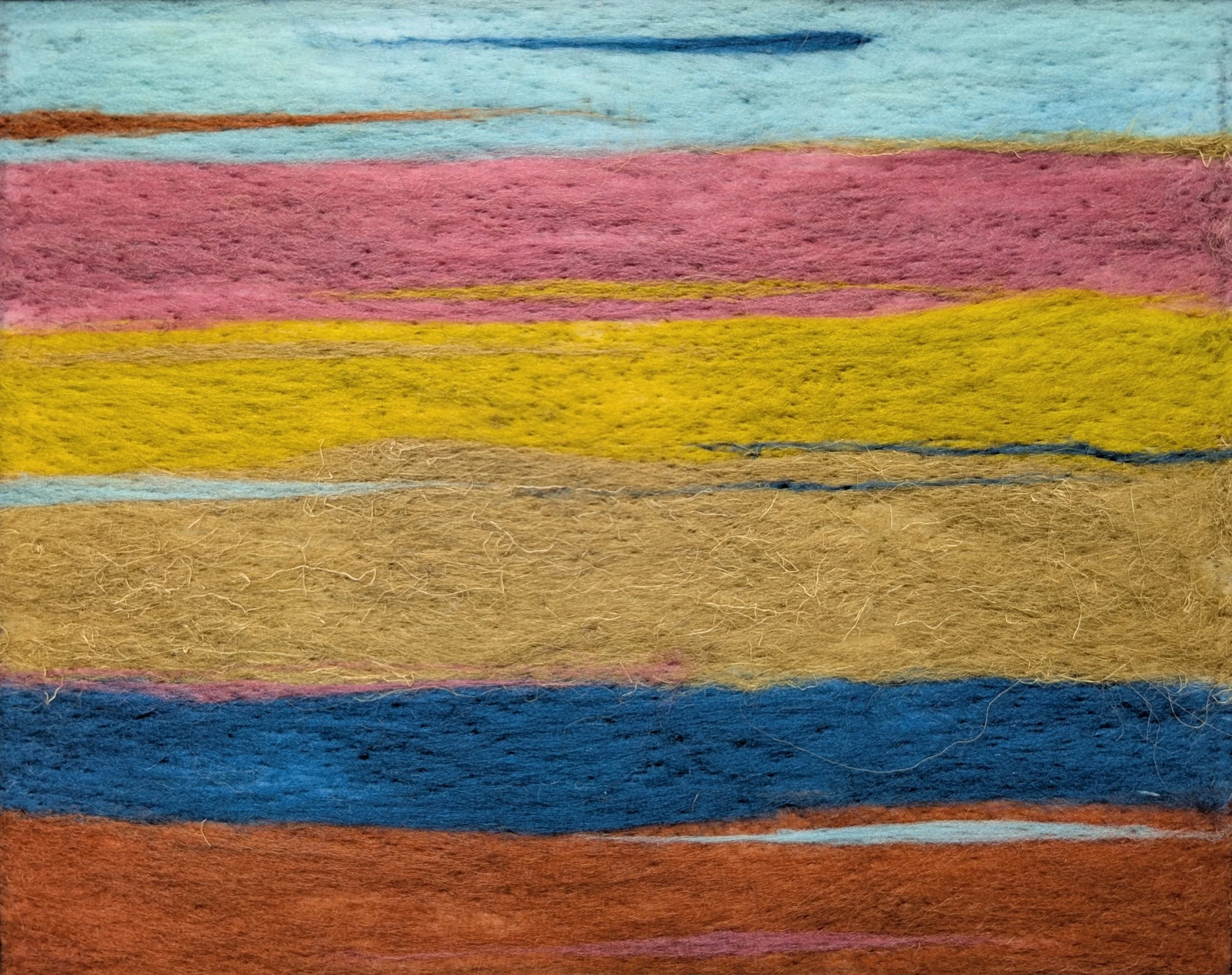 Color Blocks 1
8"x10"
wool on felt
white mat, unframed