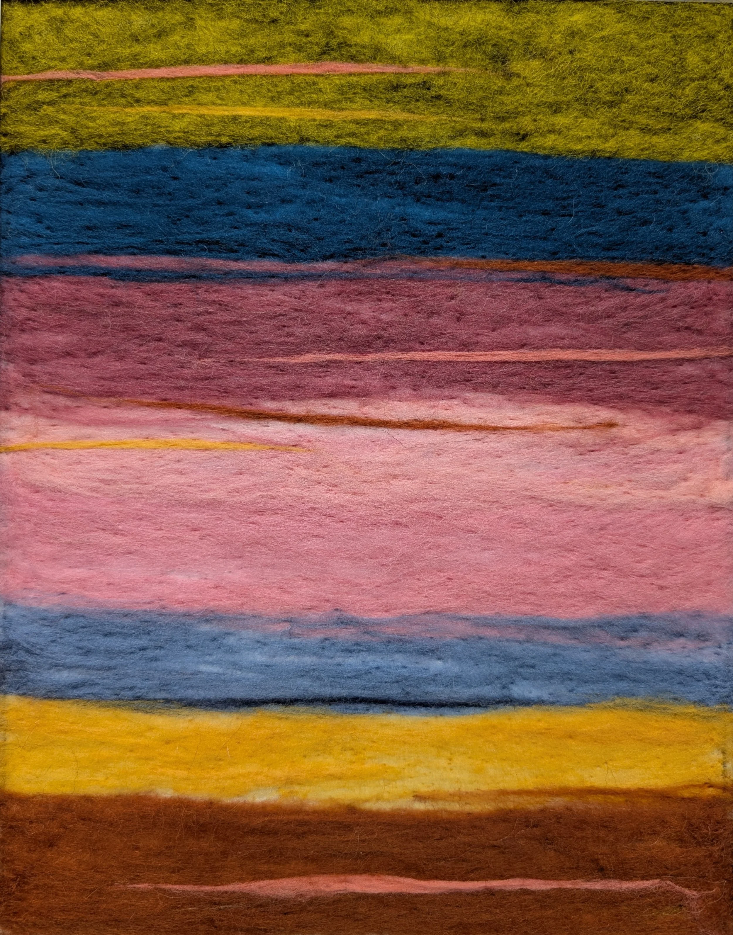 Color Blocks 2
8"x10"
wool on felt
white mat, unframed