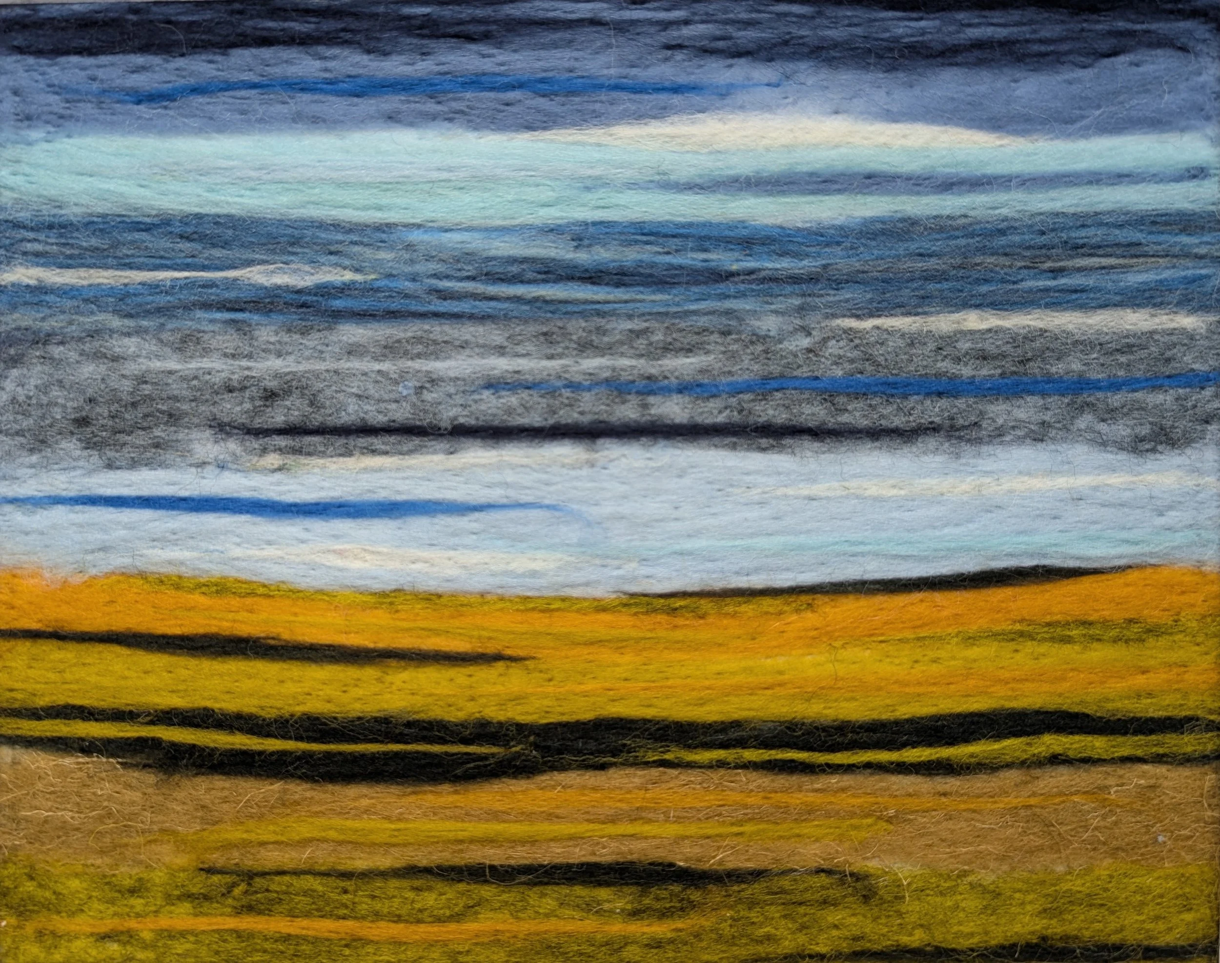 Southern Minnesota
8"x10"
wool on felt
white mat, unframed