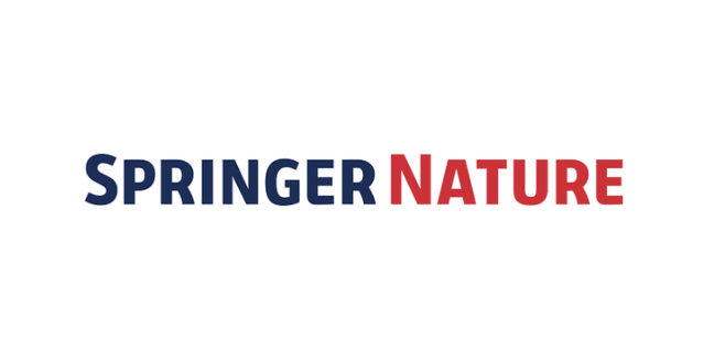 Springer Nature logo with the word 'Springer' in navy blue and 'Nature' in red