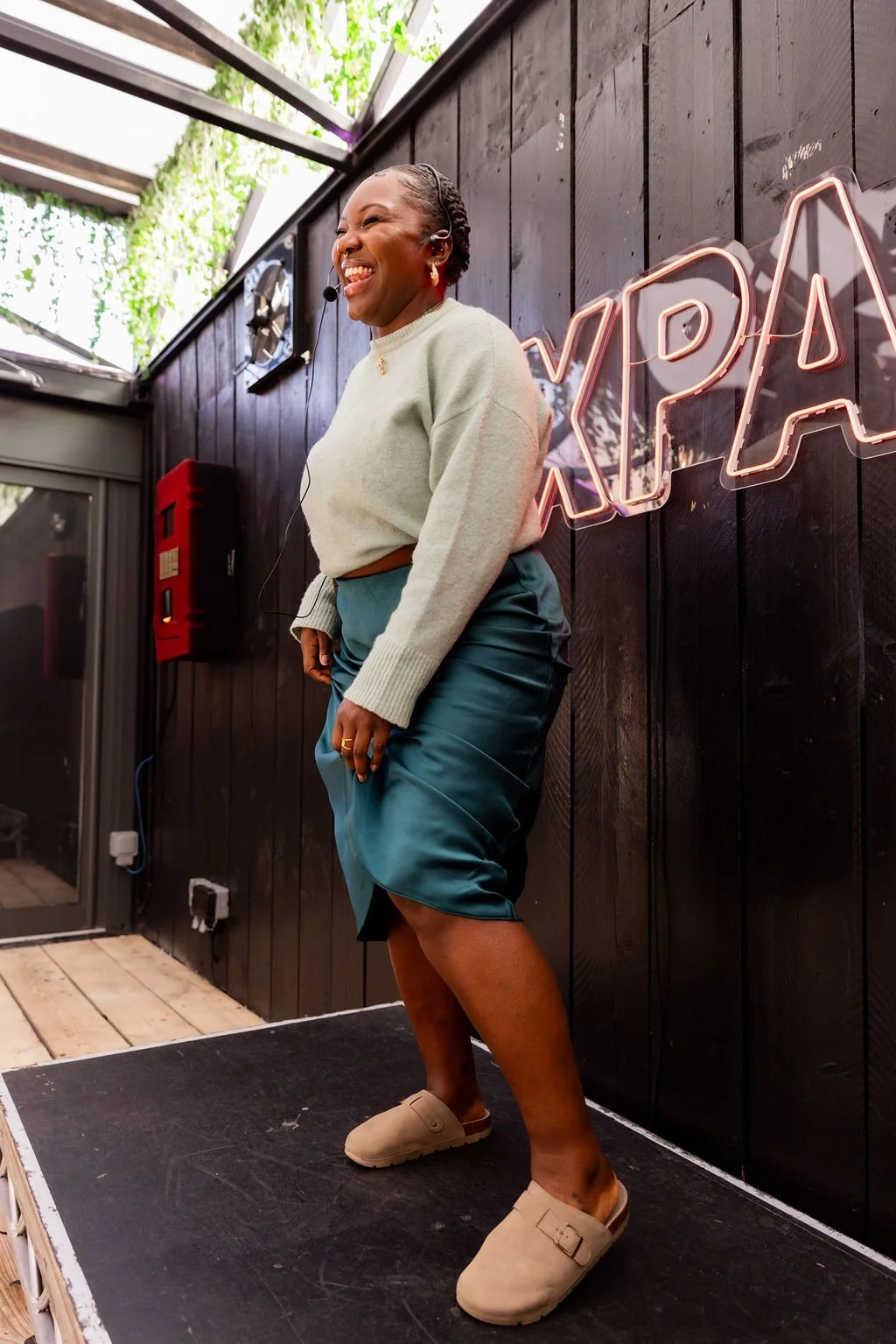 Women on stage at boxpark shoreditch