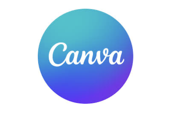 Canva logo in a circular gradient background transitioning from teal to purple.