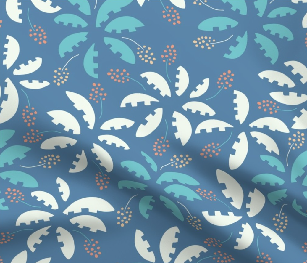 Palm Spiral fabric