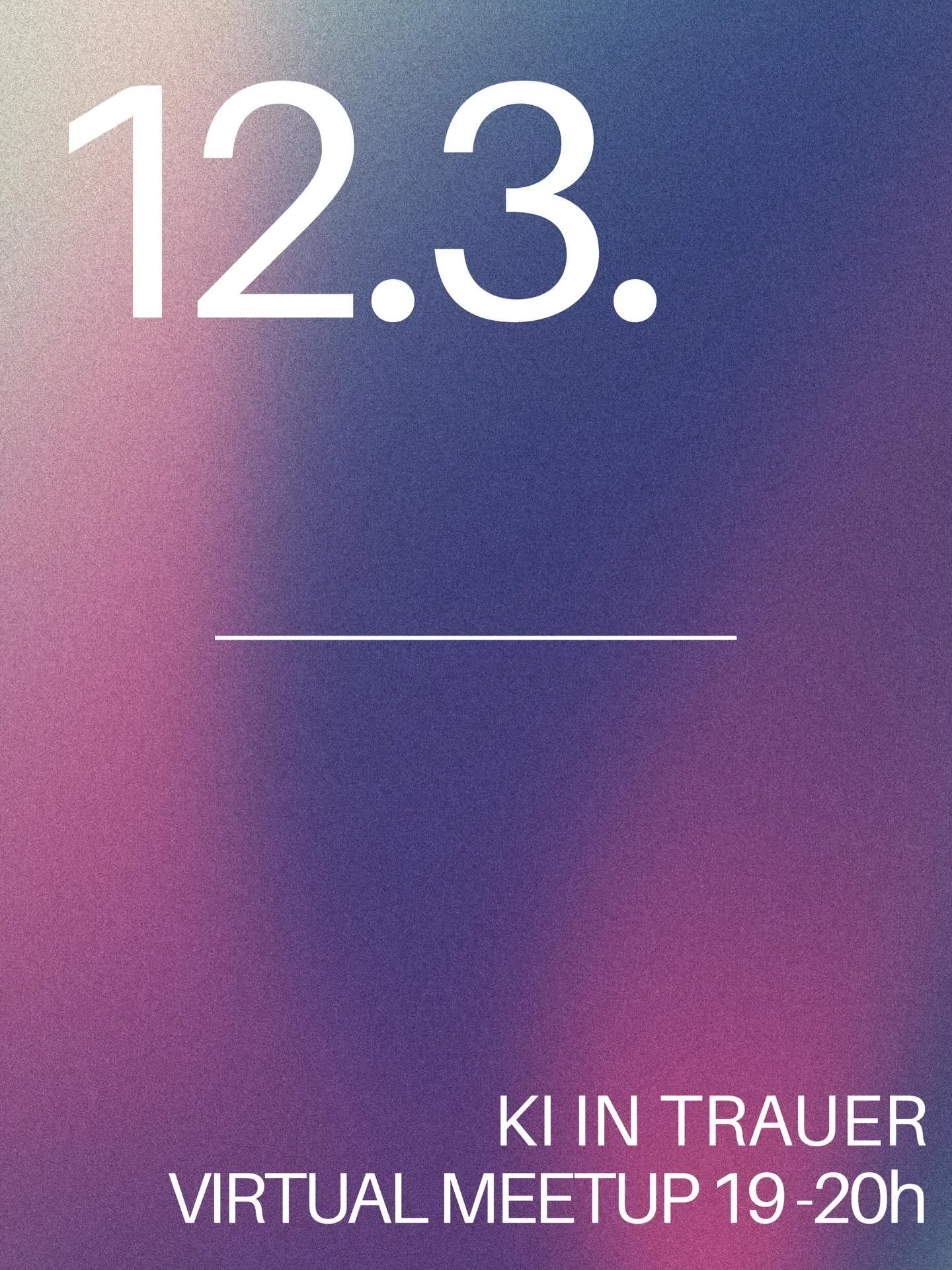 Herzliche Einladung zum n&auml;chsten Meet-up &bdquo;KI in Trauer&ldquo;*. Egal, ob ihr zum ersten Mal dabei seid oder schon seit einem Jahr. Alle sind willkommen, denn wir wollen gemeinsam KI als neues Feld in der Trauer erkunden. Anmeldung unter: w