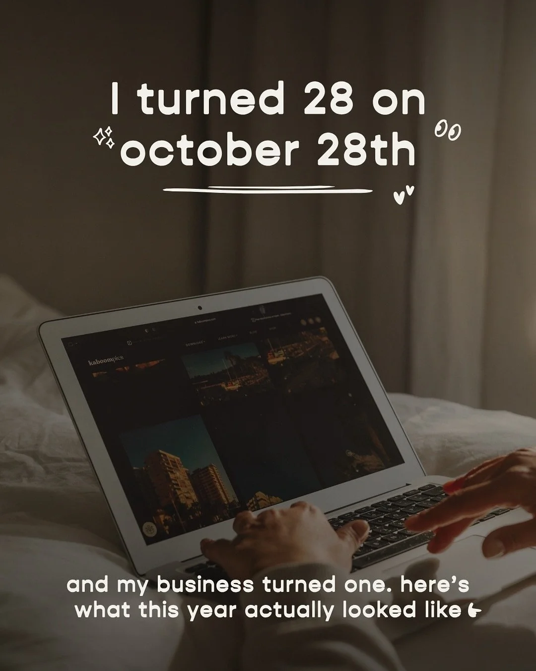 yesterday I turned 28 on October 28th&mdash;my golden birthday. and my business, Oktober Designs, turned 1 year old ✨

if you&rsquo;re new here: I run Oktober Designs, a boutique creative studio creating strategic brands, Squarespace websites, and so