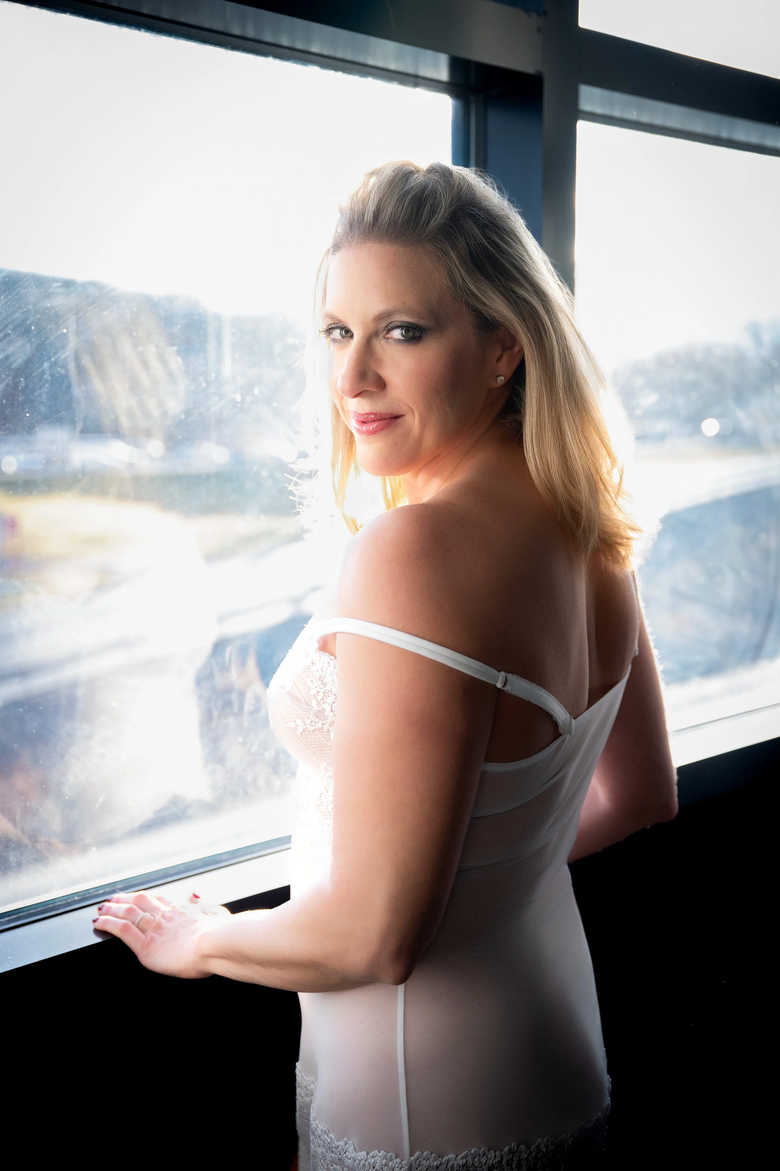Seductive woman in lingerie by Eye Candy Boudoir, Westchester, NY