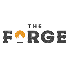 Logo with the word 'The Forge' and a stylized anvil in place of the letter 'O'