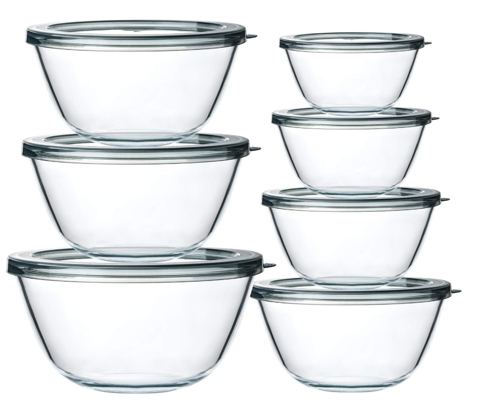 Stackable Glass Mixing Bowls