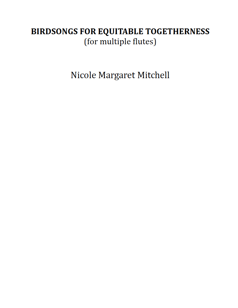 Birdsongs for Equitable Togetherness