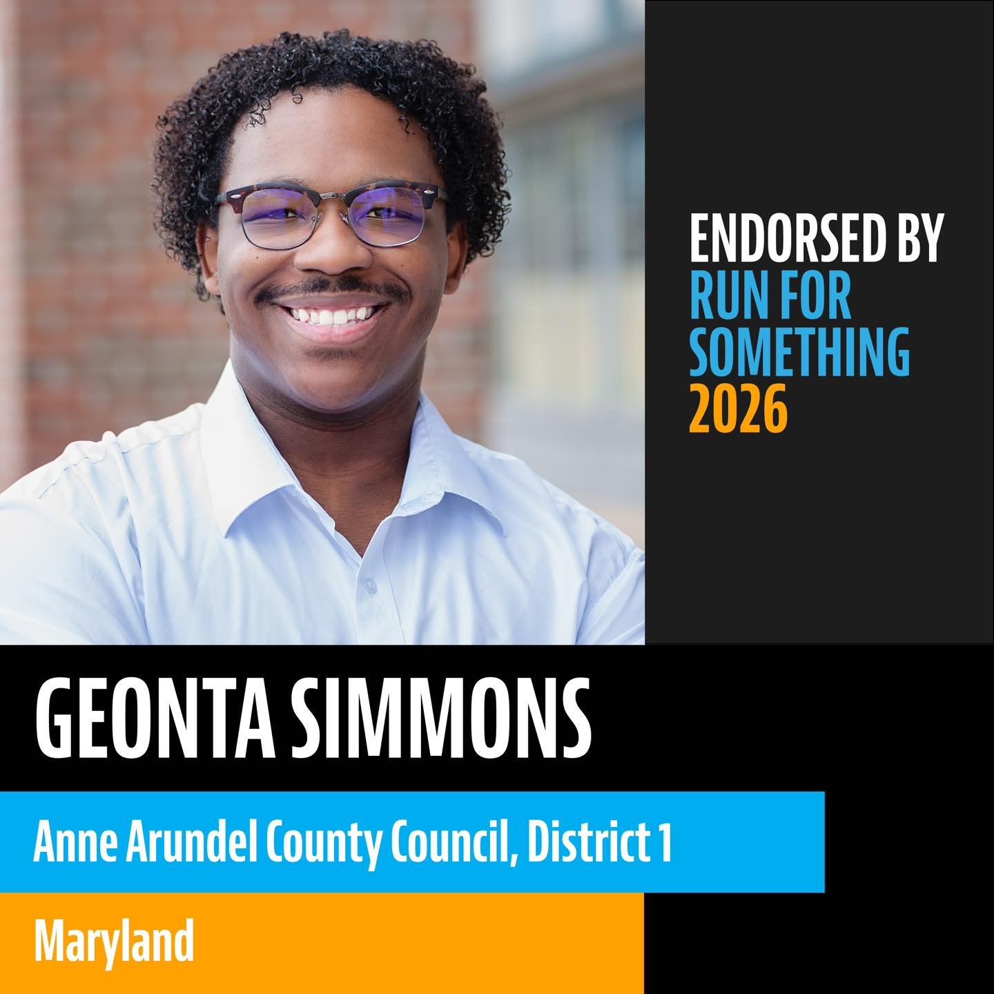 I&rsquo;m proud to announce that our campaign has been endorsed by @runforsomethingnow, a national organization that supports bold, diverse young leaders running for office across the country.

Their endorsement is a recognition of the grassroots mov