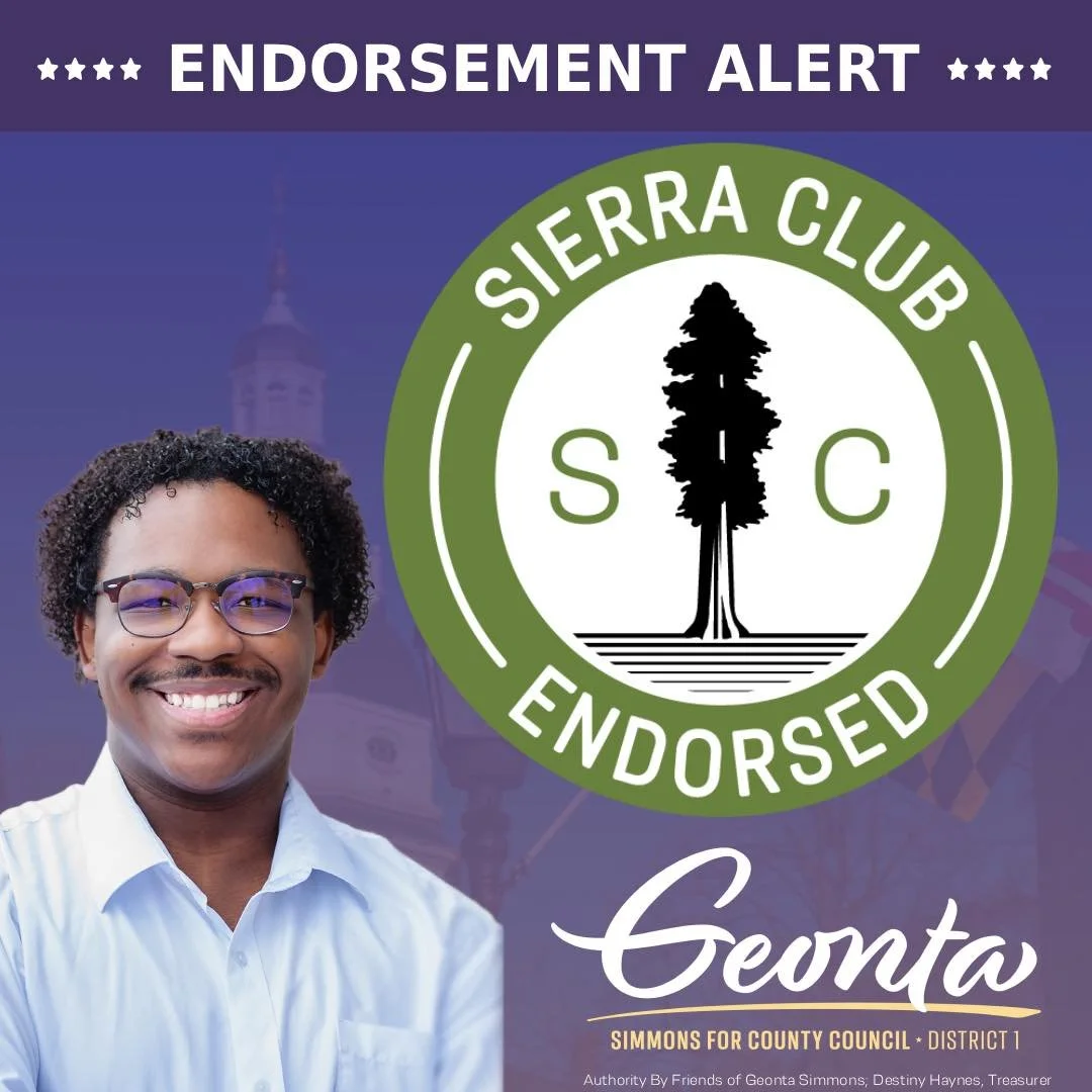 I&rsquo;m proud to share that our campaign has been officially endorsed by the @sierraclubmd 

The Sierra Club is a leading voice in protecting our environment and advocating for sustainable, responsible growth. I&rsquo;m honored to have their suppor