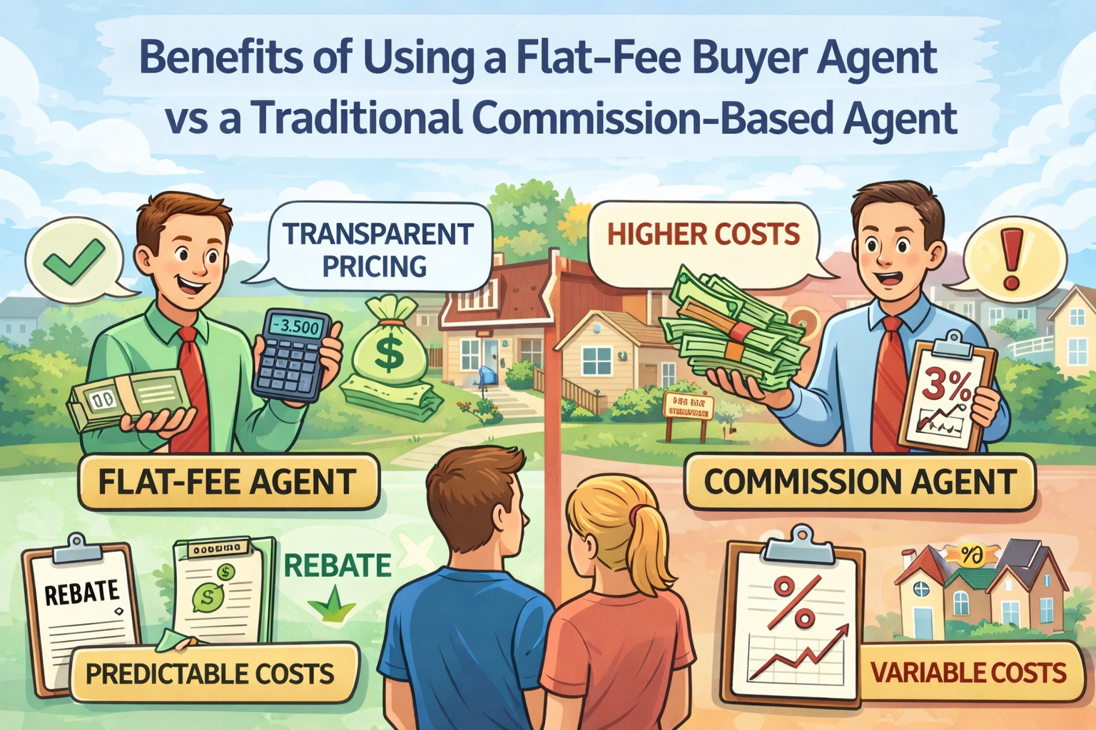 Benefits of Using a Flat-Fee Buyer Agent vs a Traditional Commission-Based Agent