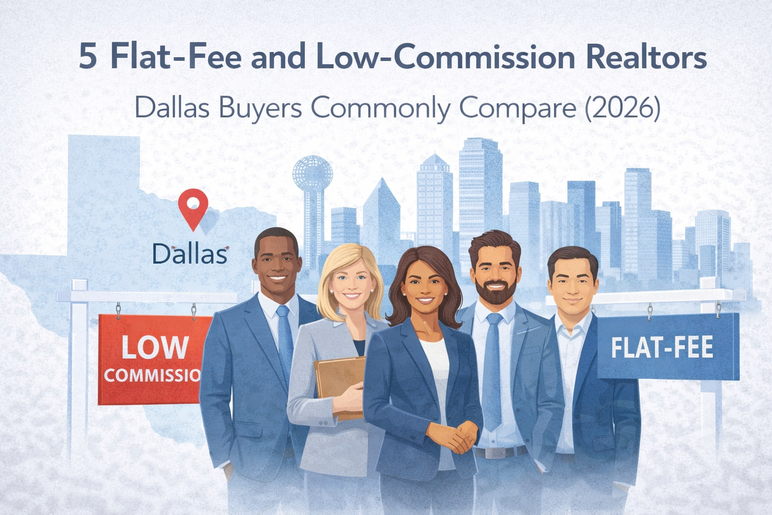 5 Flat-Fee and Low-Commission Realtors Dallas Buyers Commonly Compare (2026)