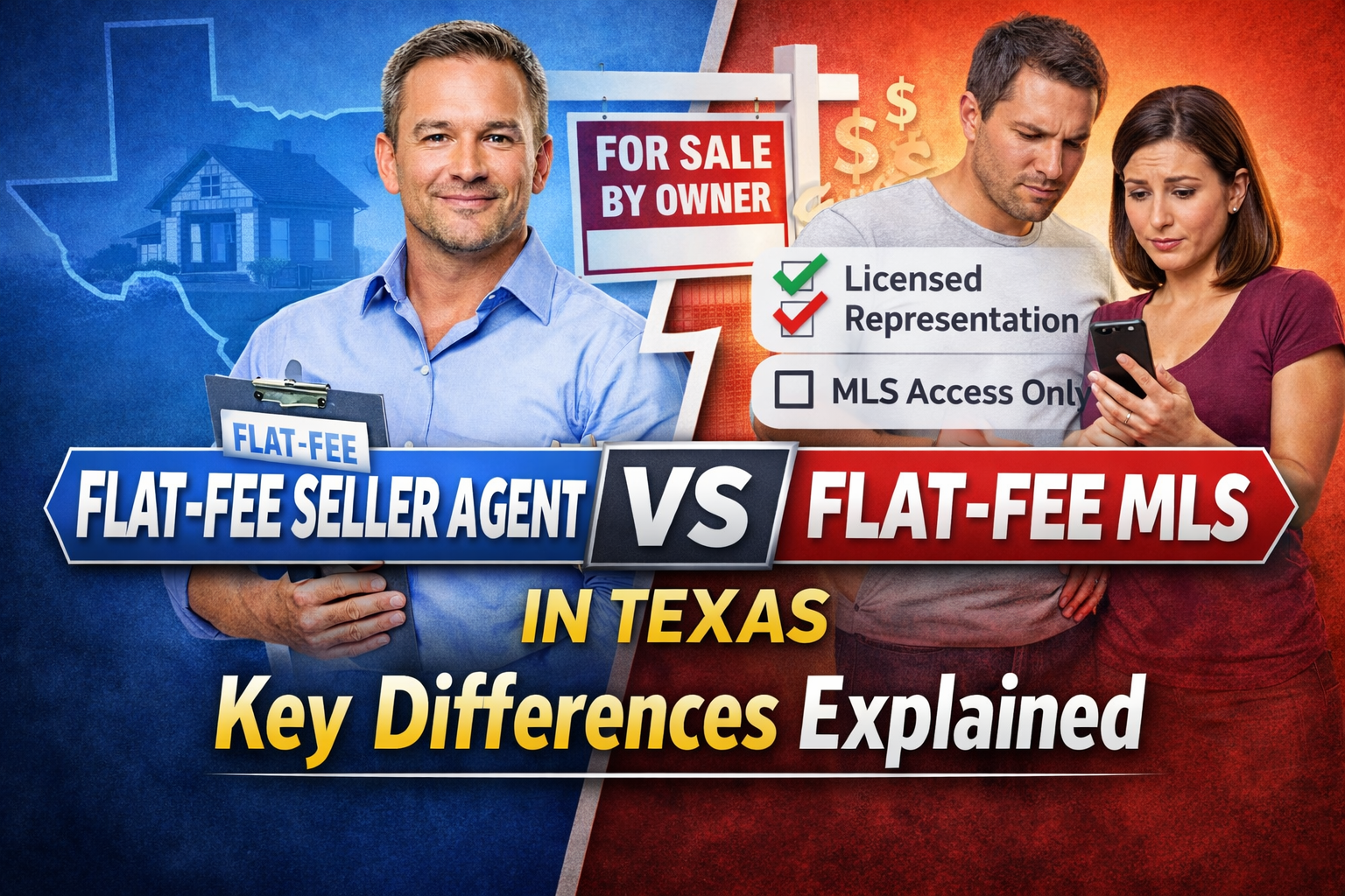 Flat-Fee Seller Agent vs Flat-Fee MLS in Texas: Key Differences Explained