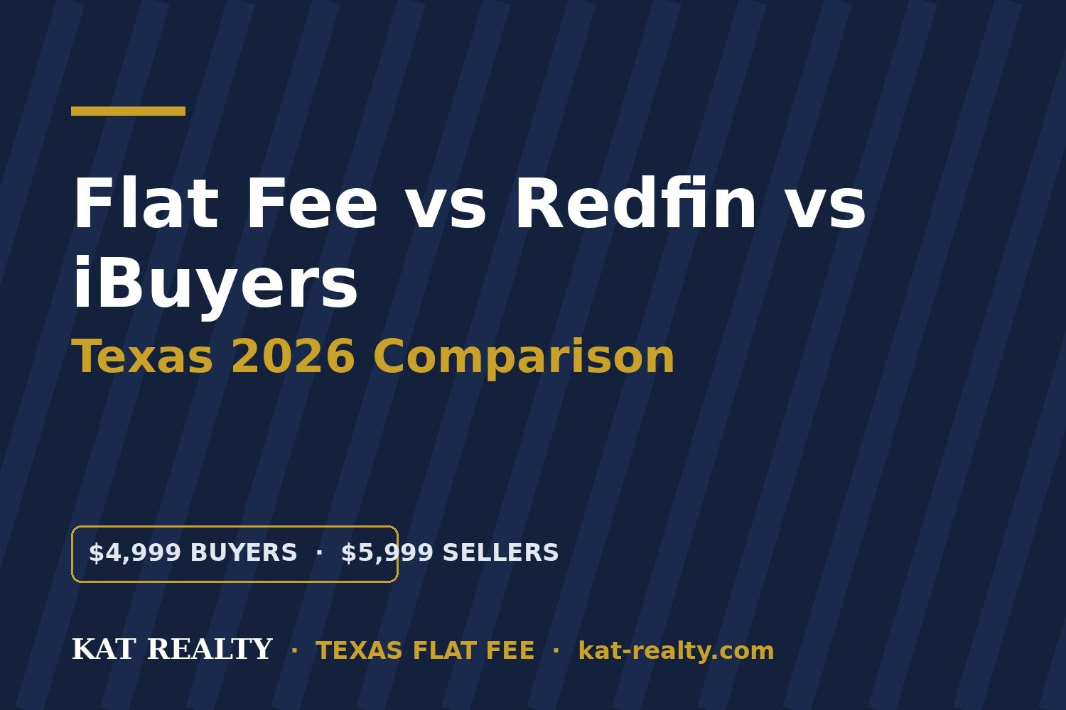 Flat Fee Realtor vs Redfin vs 1% Brokers vs iBuyers in Texas (2026 Comparison)