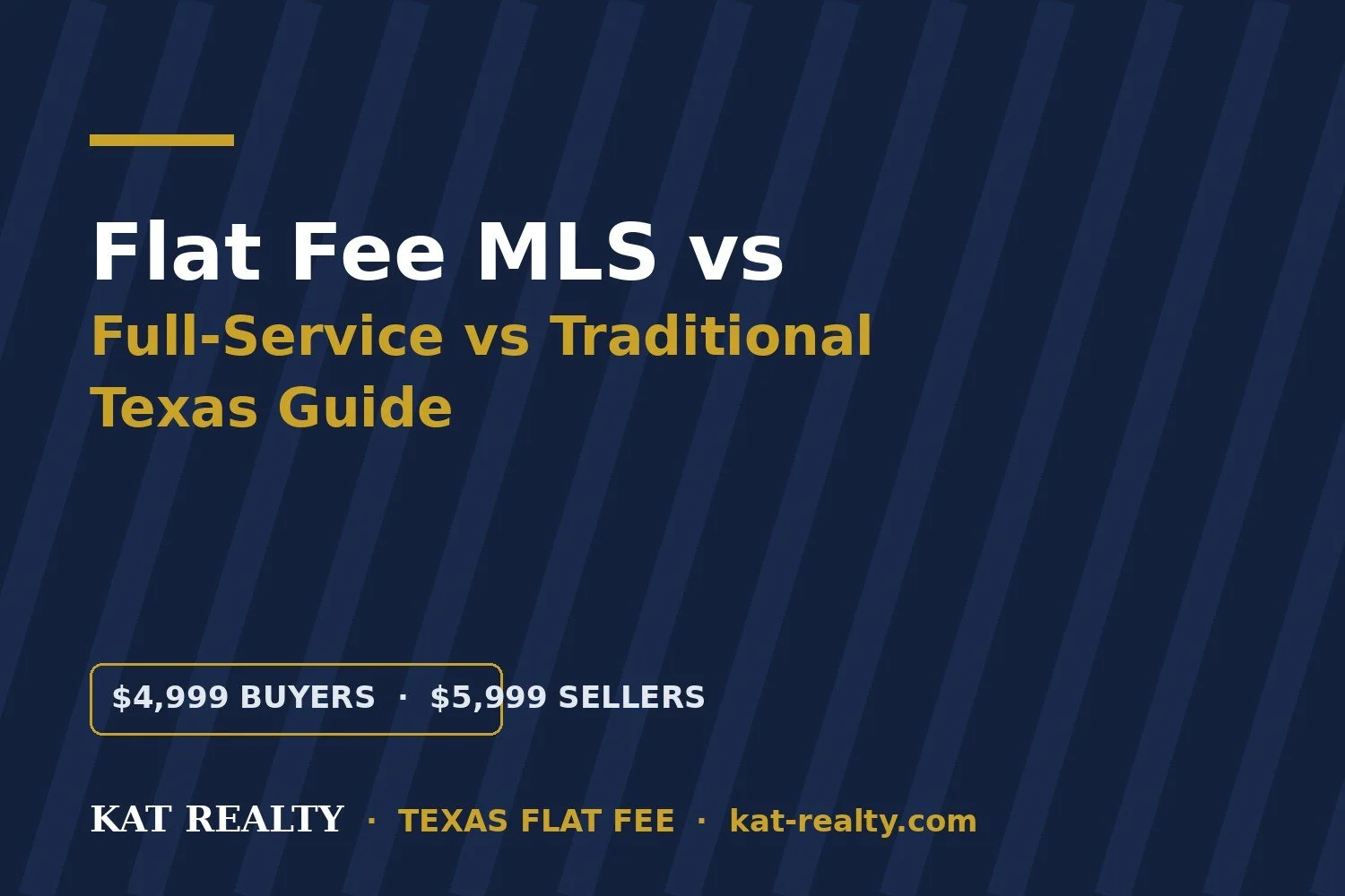 Flat Fee MLS vs Full-Service Flat Fee vs Traditional Agent in Texas