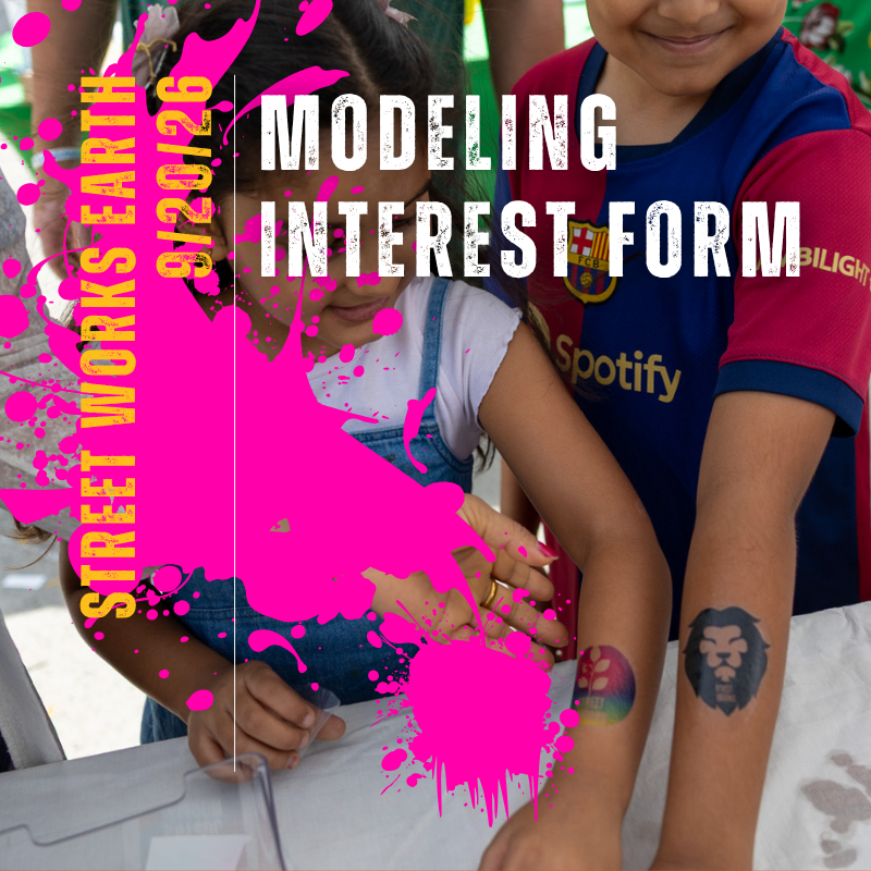 Interested in modeling sustainable fashion at Street Works Earth? Sign up here