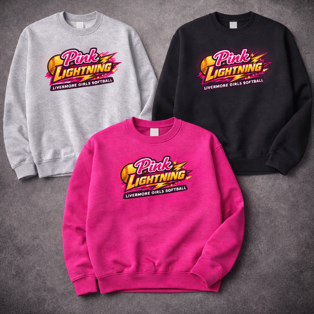 Pink Lightening Crewneck