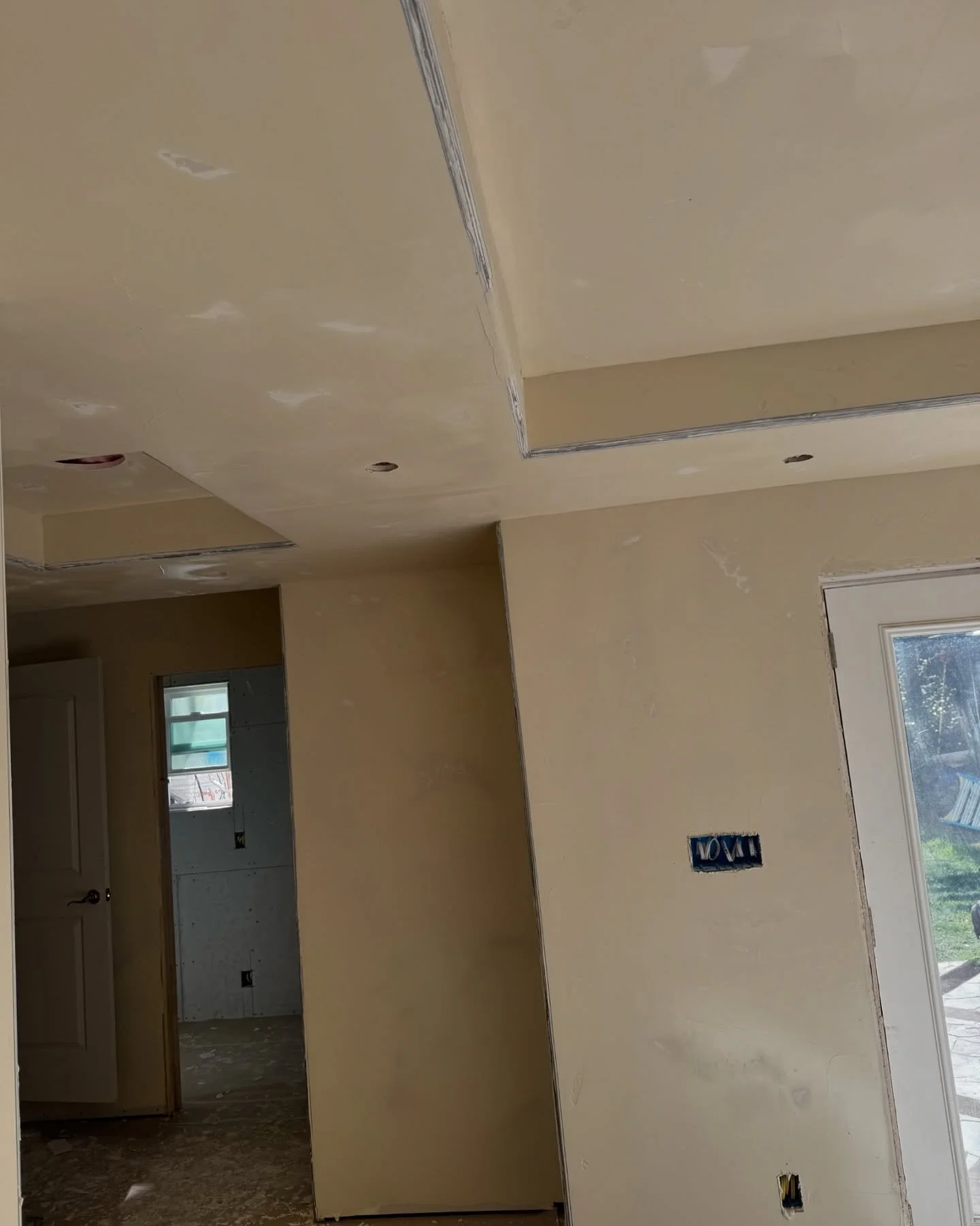 Long time customer wanted imperfect smooth texture in his new room addition in his house #drywall #sacramento #napa #imperfectsmooth