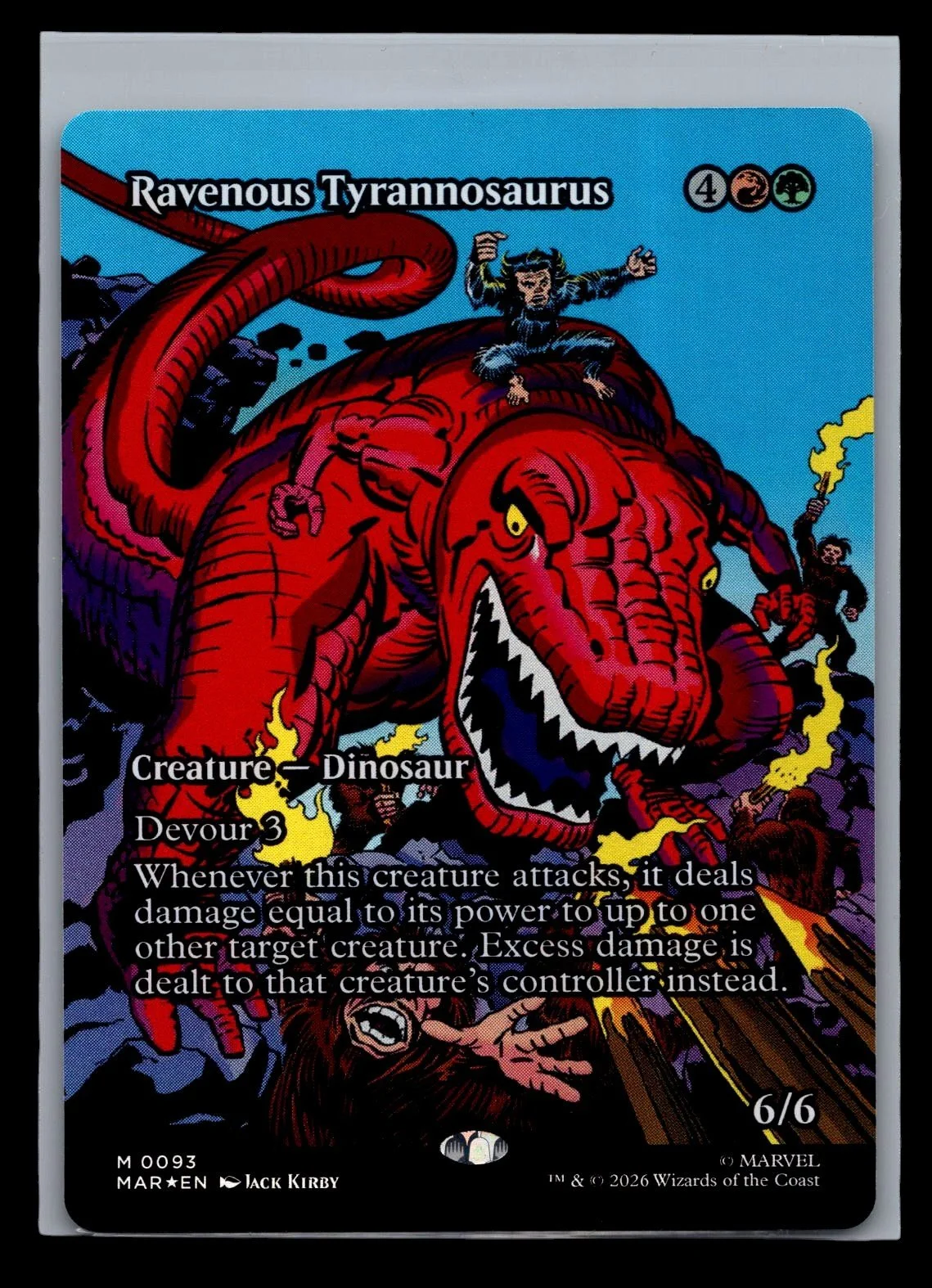 MTG Marvel Eternal-Legal Foil Ravenous Tyrannosaurus #0093 NM