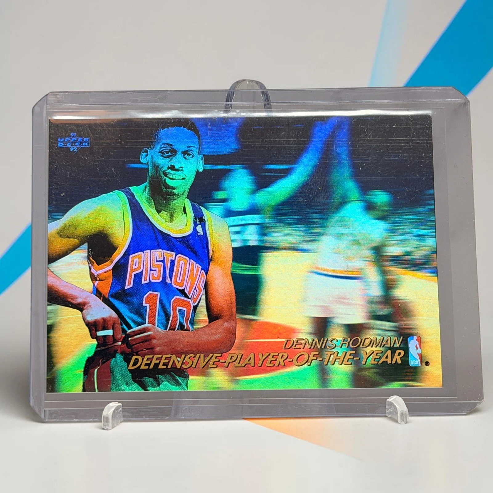 Upper Deck 91-92 Dennis Rodman Defensive Player of the Year Hologram Card