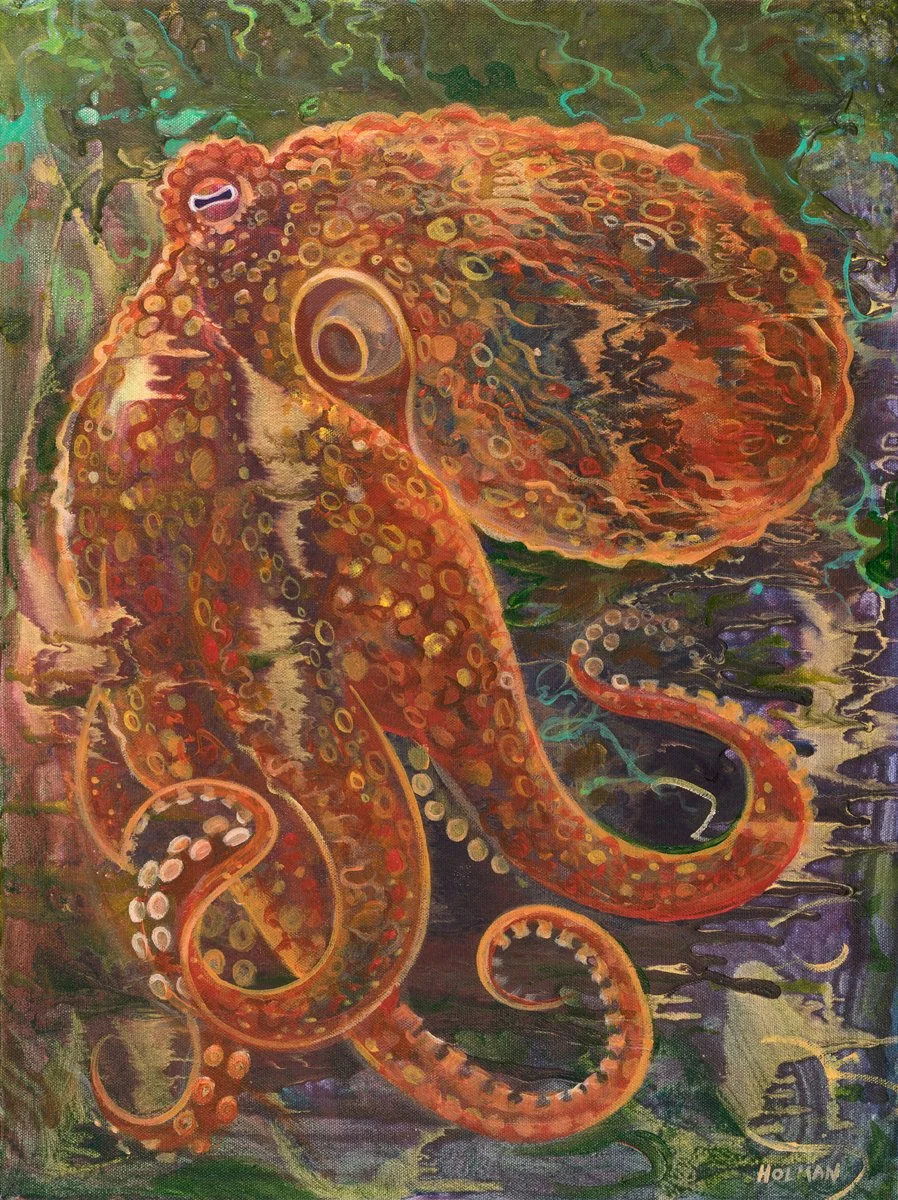 Abstract Octo - acrylic painting on canvas 2025 