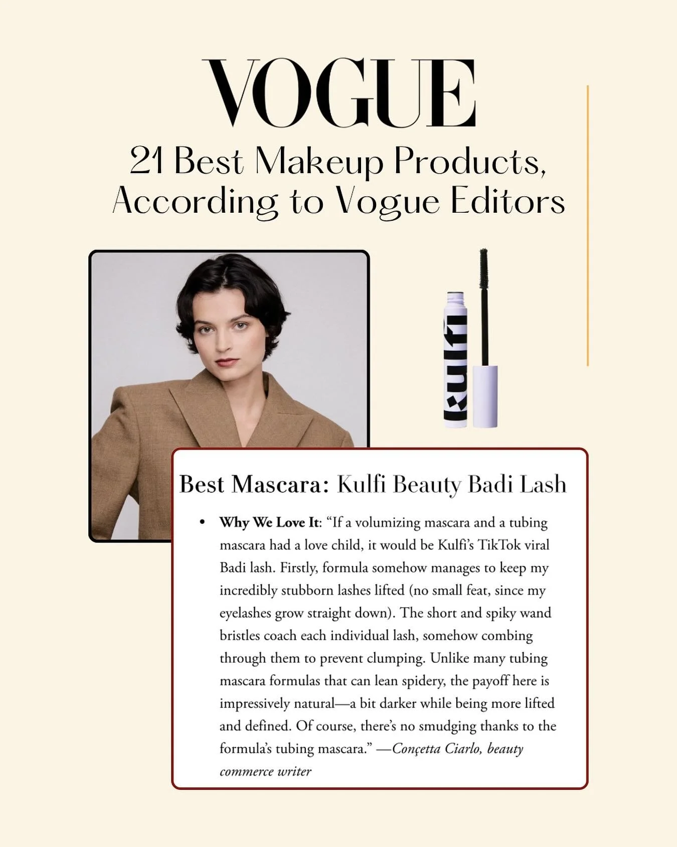 Best mascara alert!! @kulfi.beauty 🤭💜 A big thank you to @concetta_ciarlo for the feature 🫶