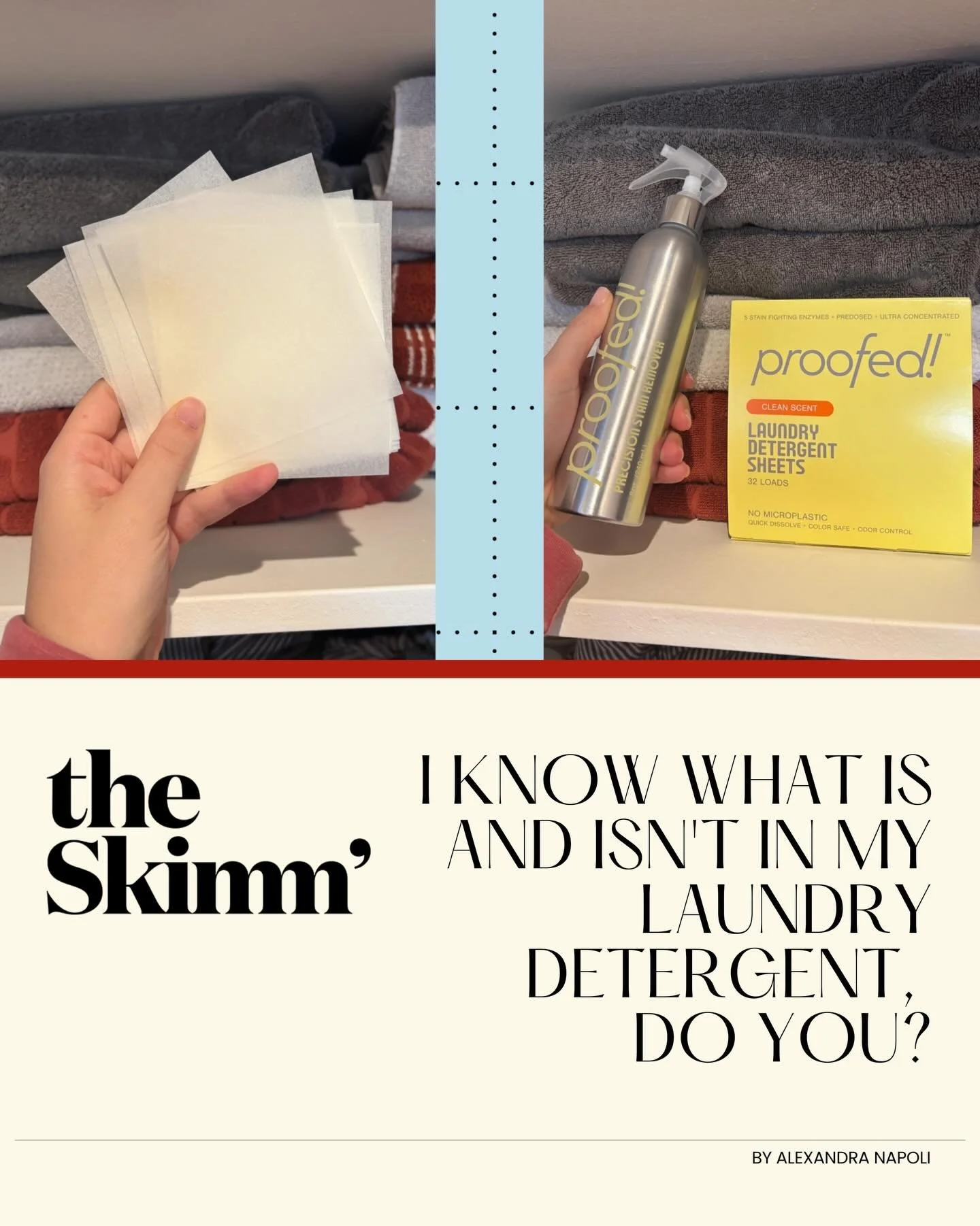 Tried and Tested! Thank you to @theskimm and Alexandra Napoli for this dedicated review on @proofedlaundry&rsquo;s Starter Kit🧼🧺