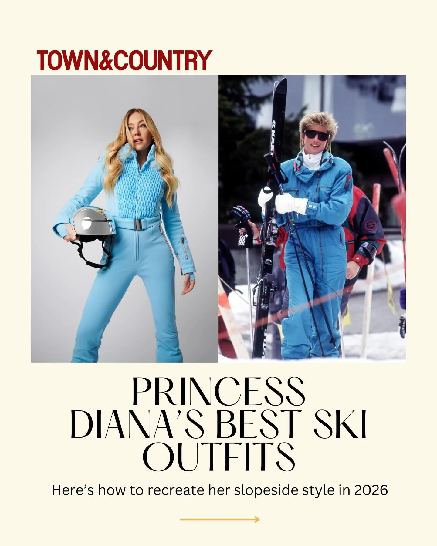 Taking slope style notes from the princess herself 🙂&zwj;↕️🎿@mysundayski @townandcountrymag